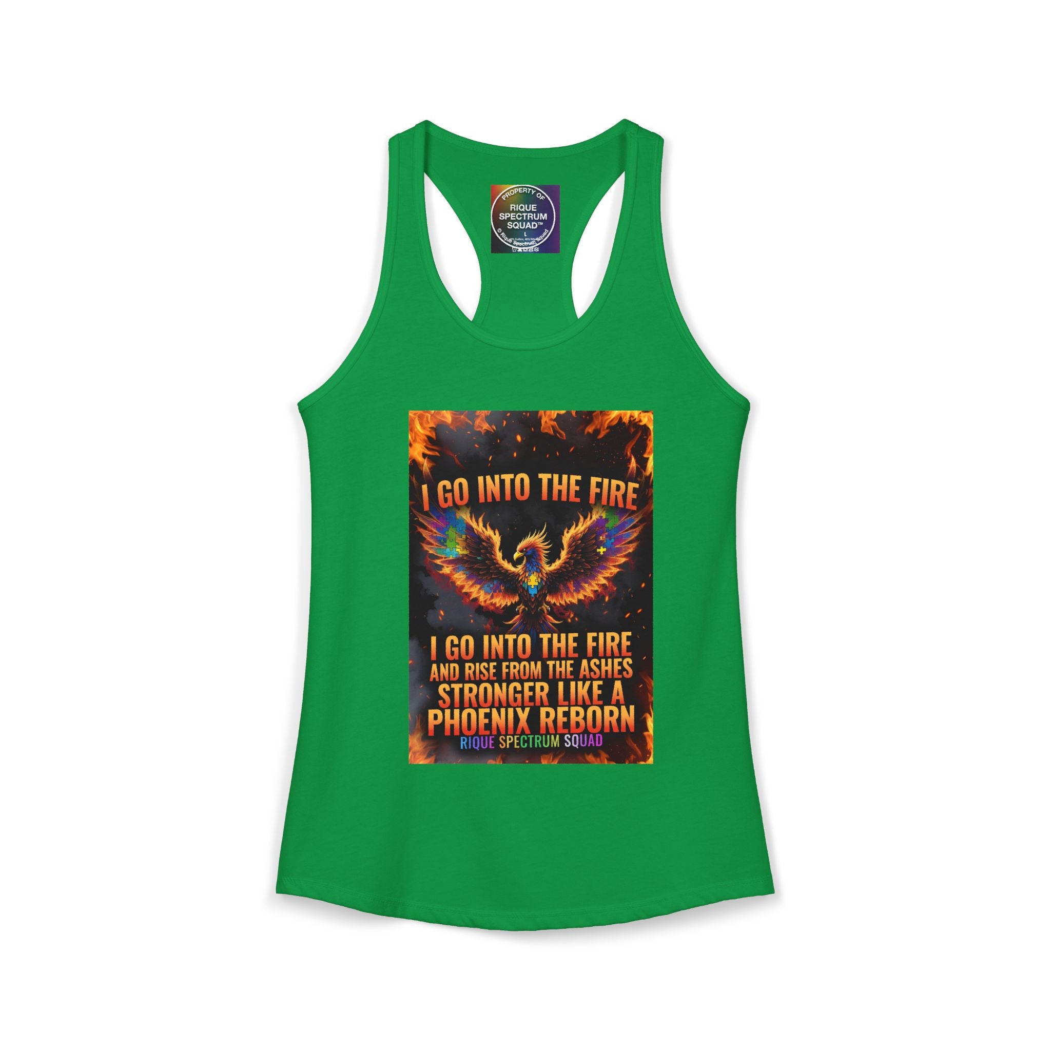 Spectrum Squad Women's Racerback Tank — Autism Pride Slim Fit Edition