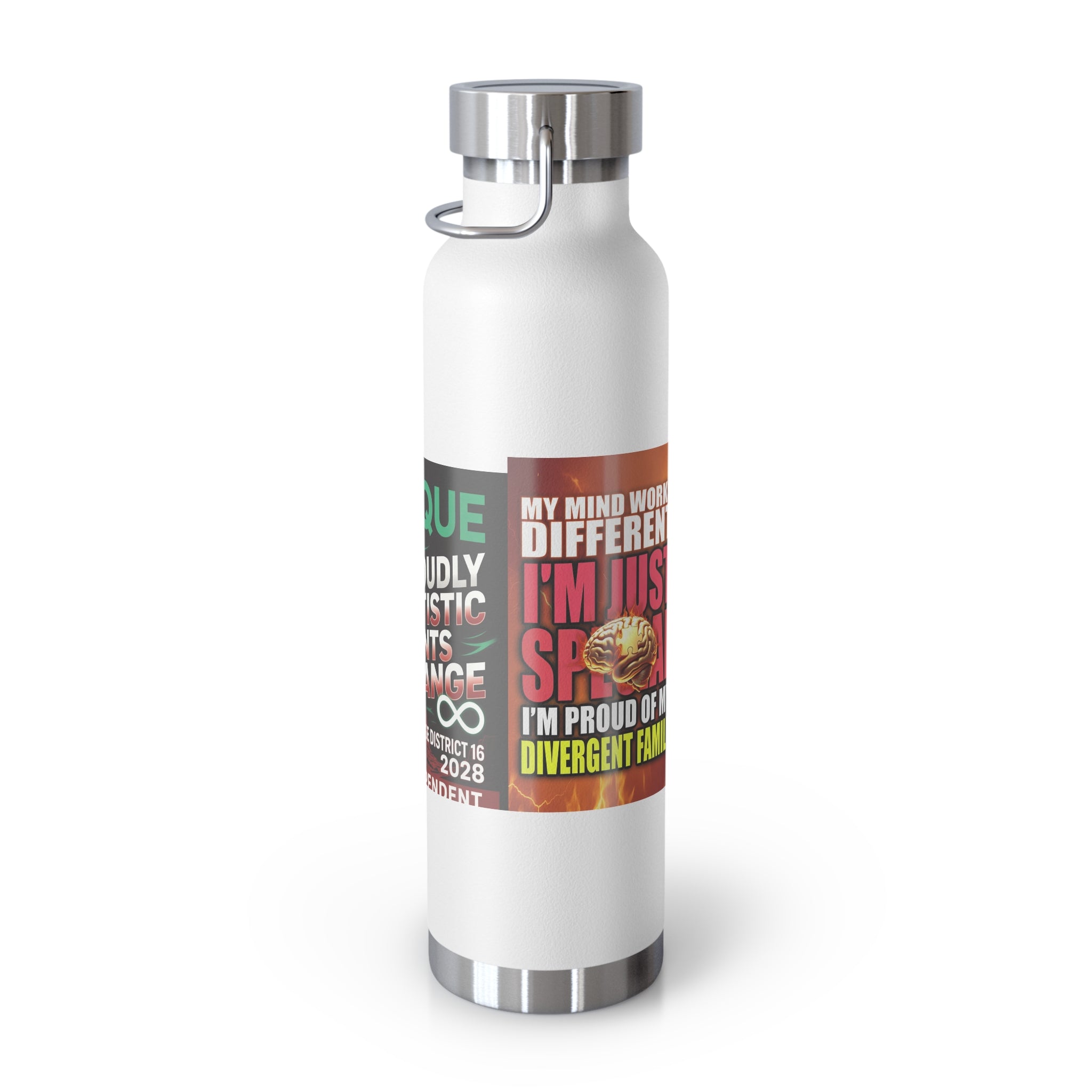 Autism Awareness 22oz Insulated Bottle — Rainbow Multi-Color Collection