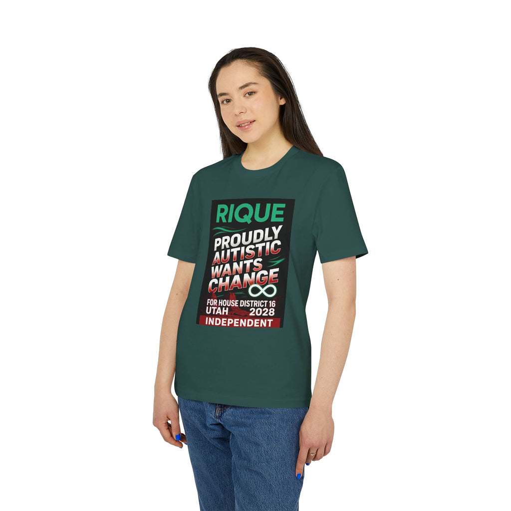 Proudly Autistic Campaign T-Shirt — Rique 2028 House District 16 Independent