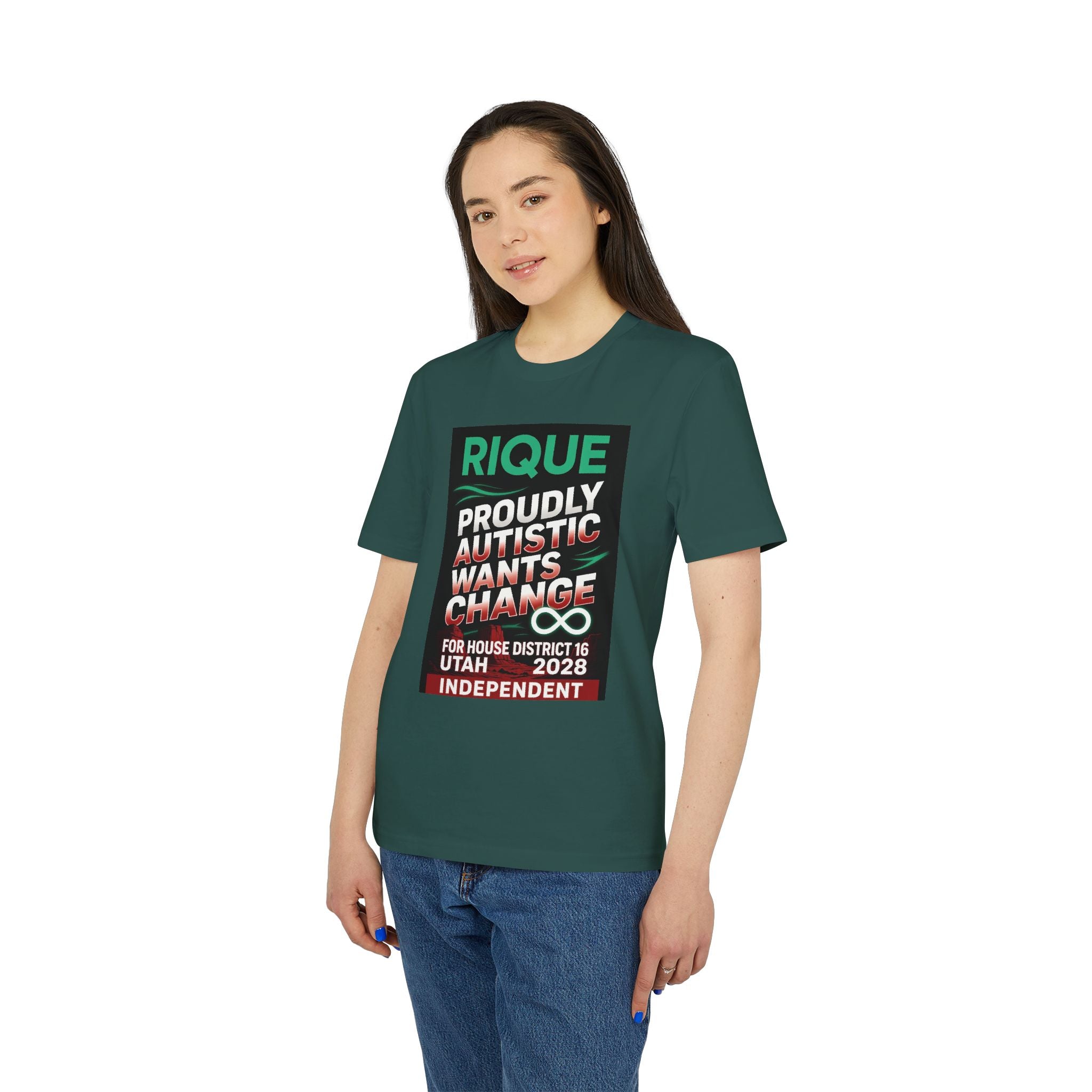 Proudly Autistic Campaign T-Shirt — Rique 2028 House District 16 Independent