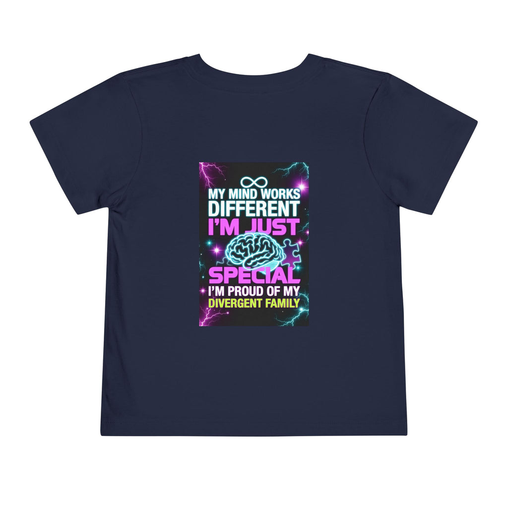Toddler Tee — "My Mind Works Different, I’m Just Special" Autism Proud Kids Shirt