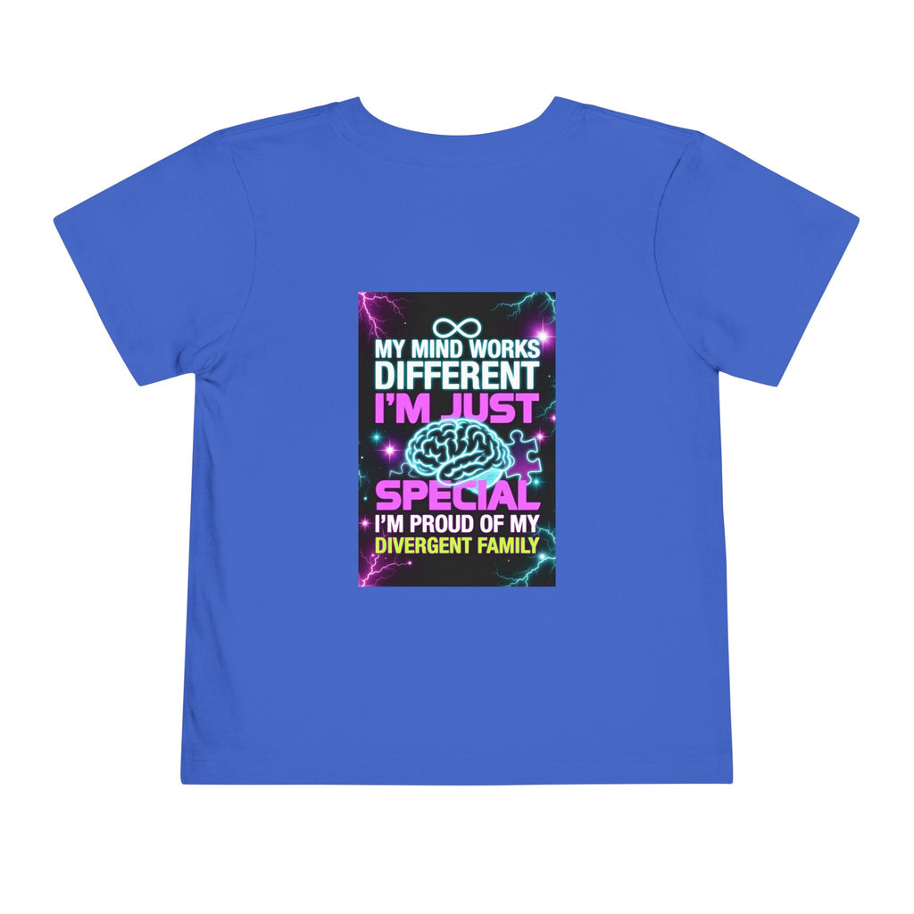 Toddler Tee — "My Mind Works Different, I’m Just Special" Autism Proud Kids Shirt