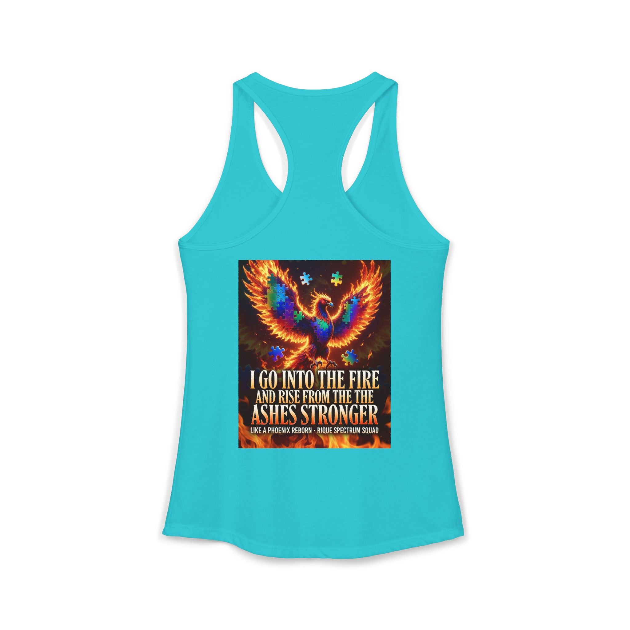 Spectrum Squad Women's Racerback Tank — Autism Pride Slim Fit Edition