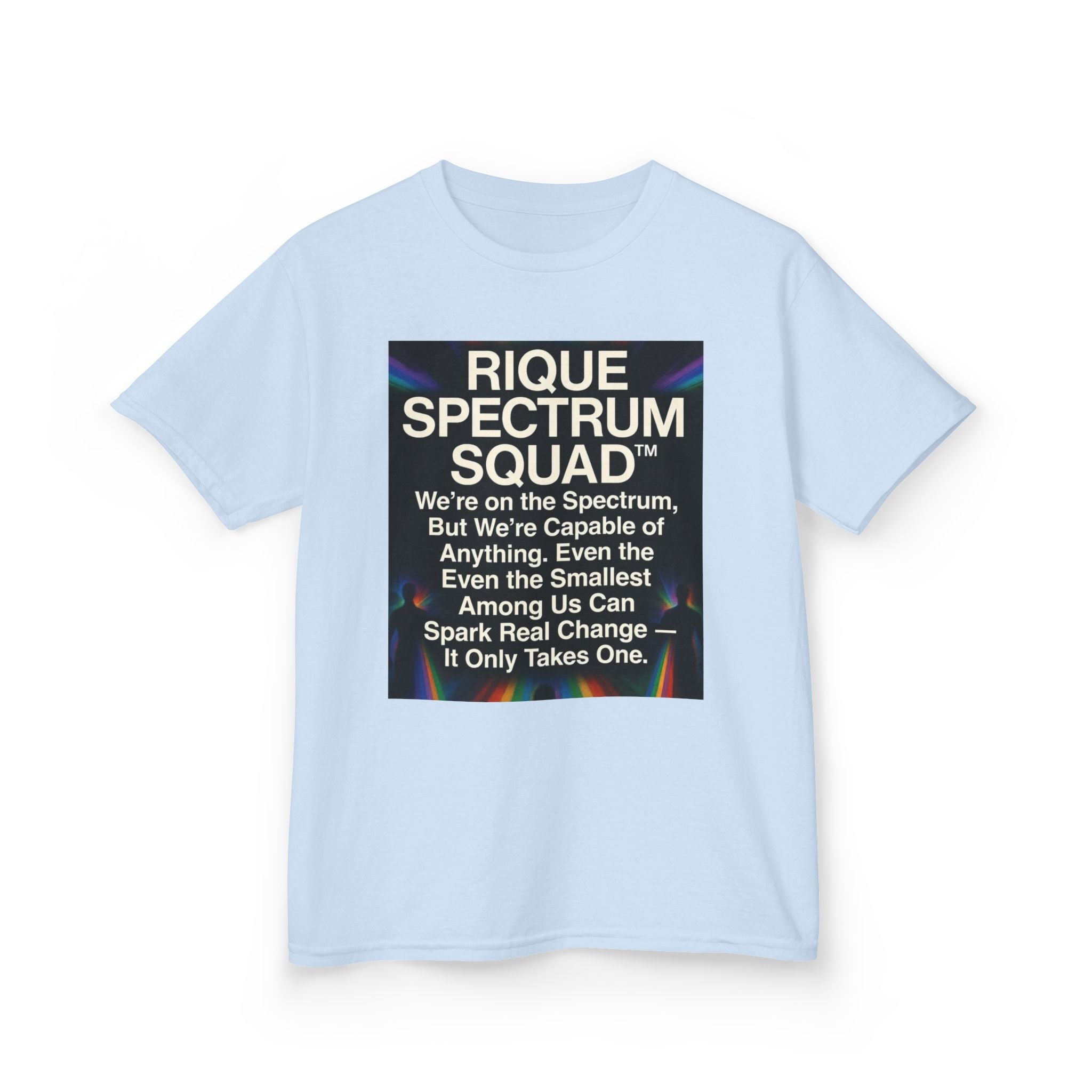 Kids Spectrum Squad Tee — "I Go Into The Fire" Phoenix Resilience Shirt