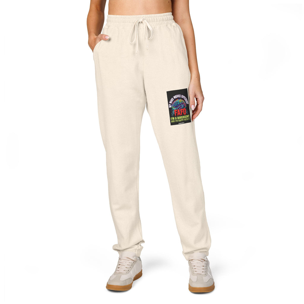 Sweatpants — Patchwork Floral 'Good Vibes' Fleece Joggers