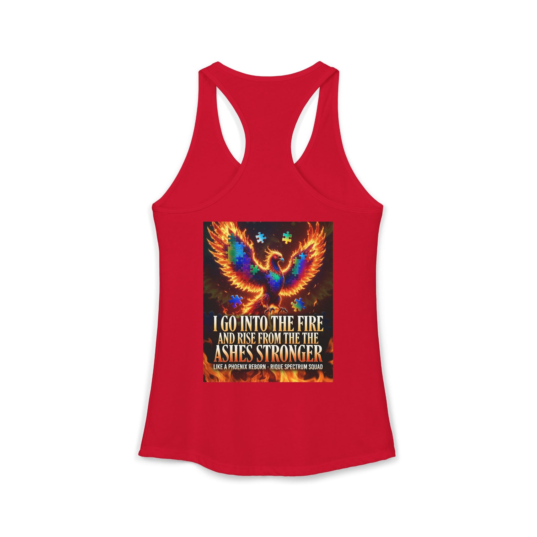 Spectrum Squad Women's Racerback Tank — Autism Pride Slim Fit Edition