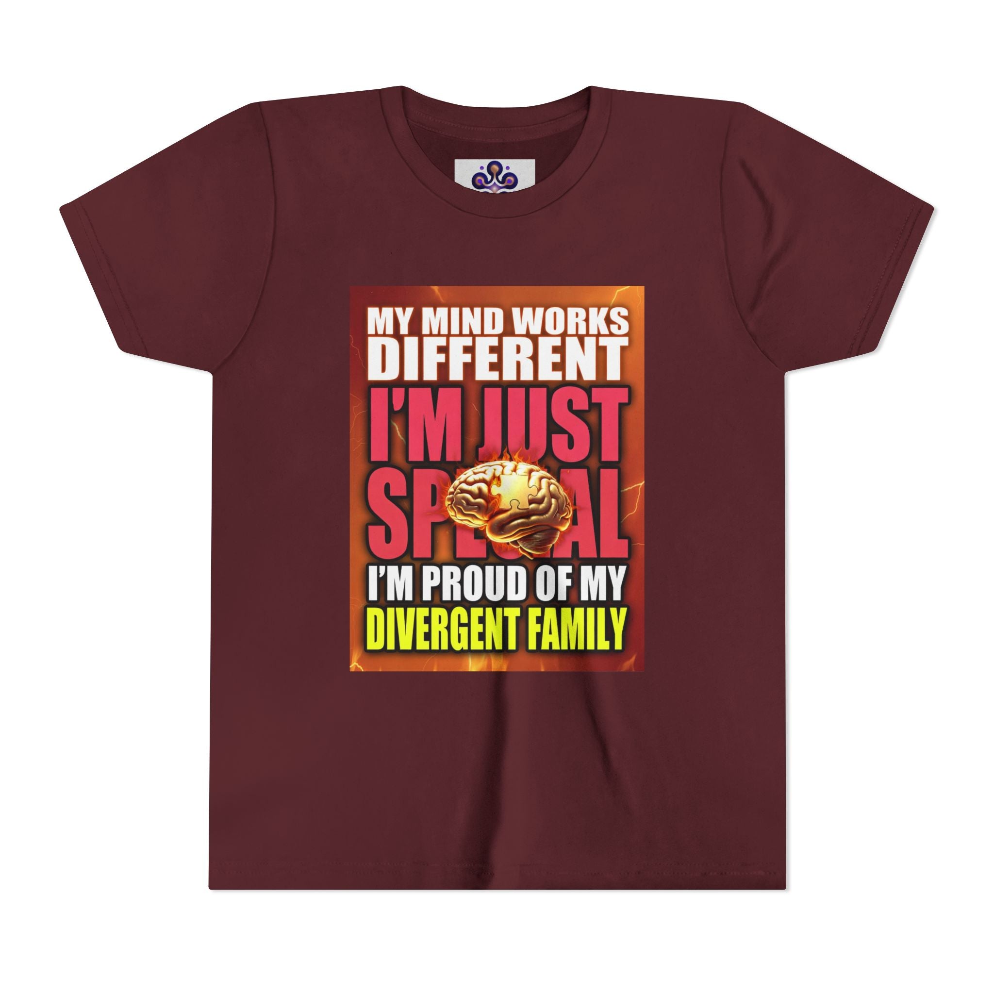 Youth Tee - "My Mind Works Different I'm Just Special" Divergent Family Pride