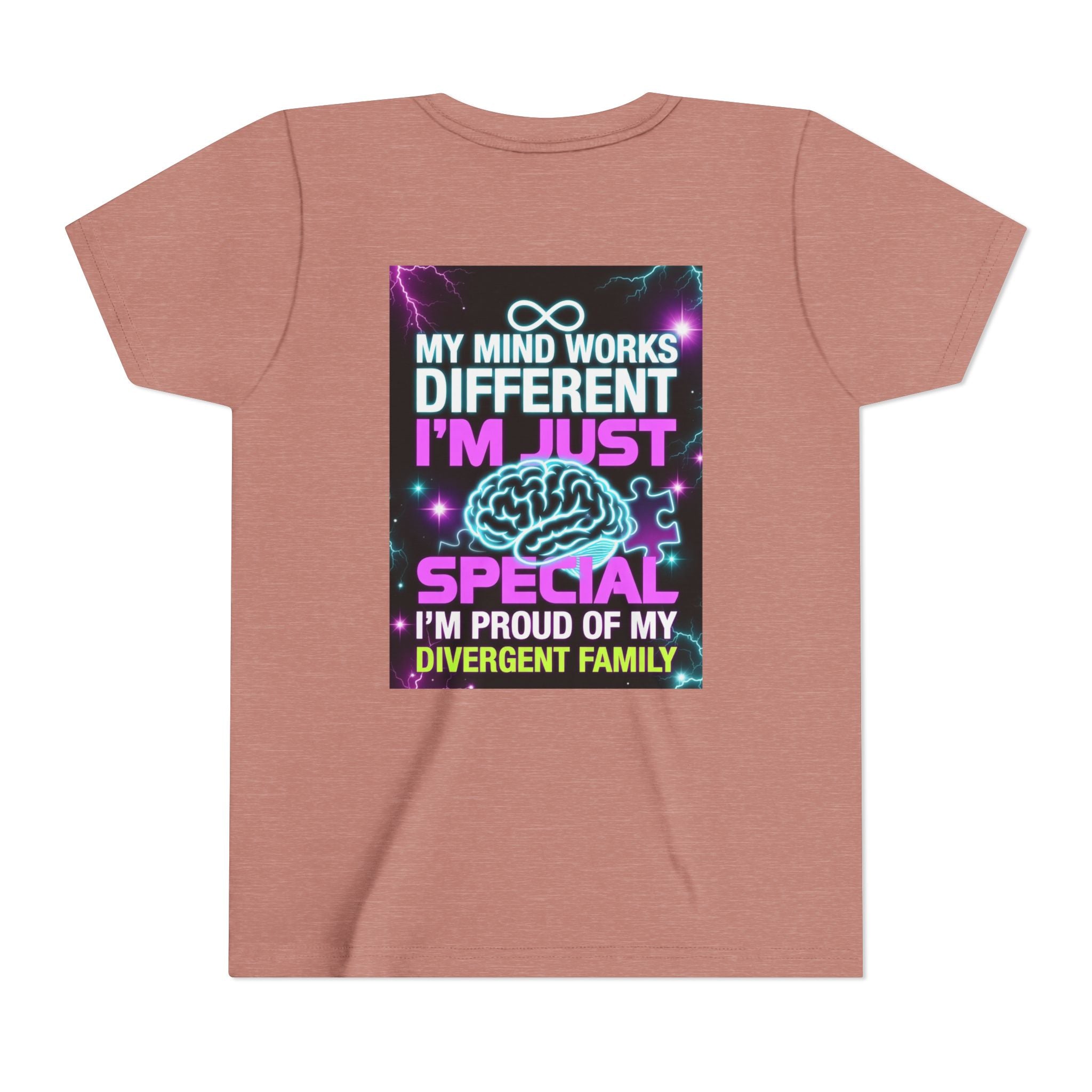 Youth Tee - "My Mind Works Different I'm Just Special" Divergent Family Pride