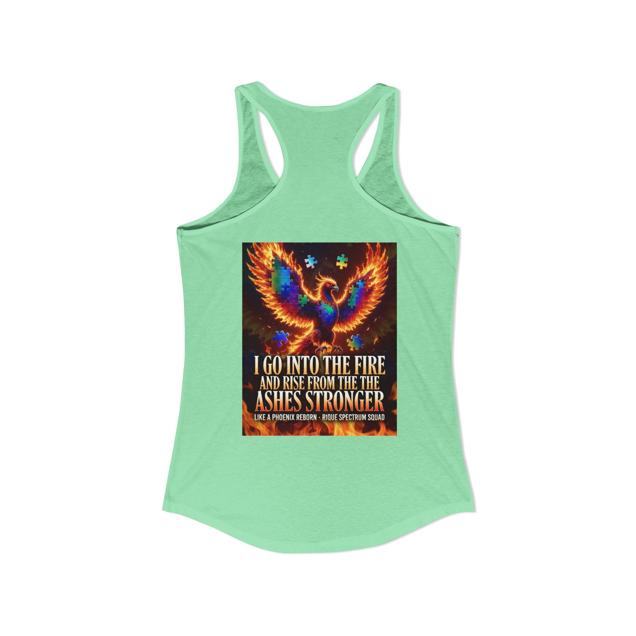 Spectrum Squad Women's Racerback Tank — Autism Pride Slim Fit Edition