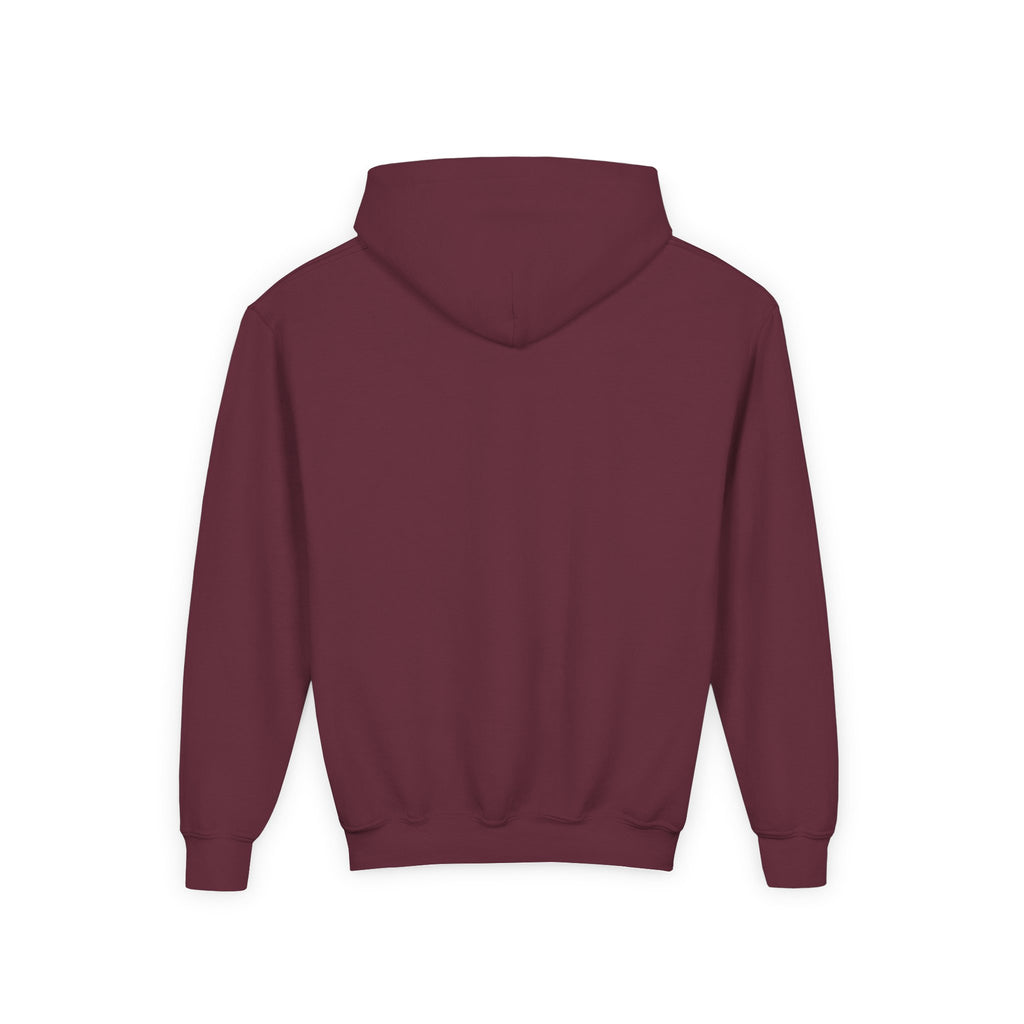 Youth Hoodie — 'Stay Wild, Be Brave' Heart Flame Graphic