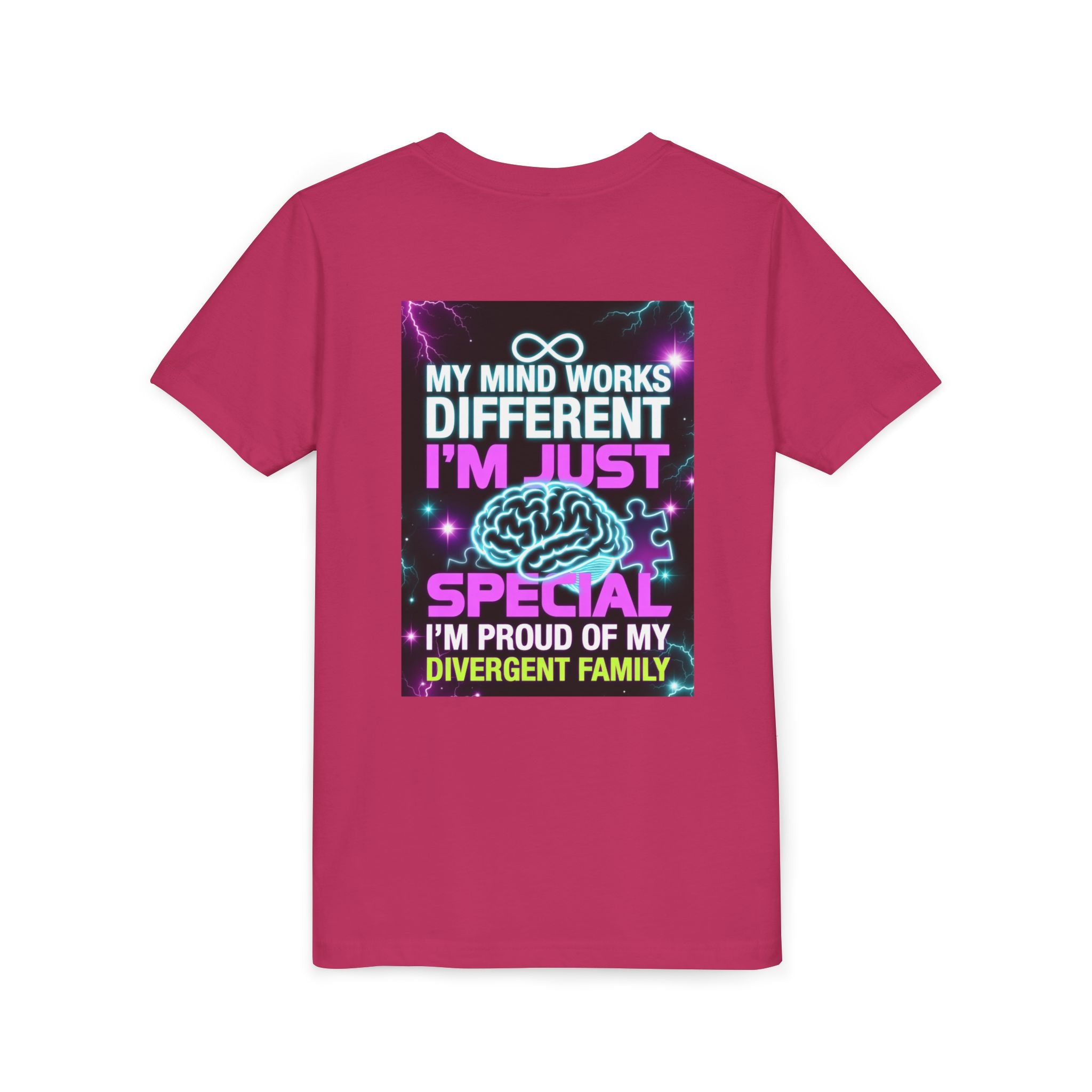 Youth Tee - "My Mind Works Different I'm Just Special" Divergent Family Pride