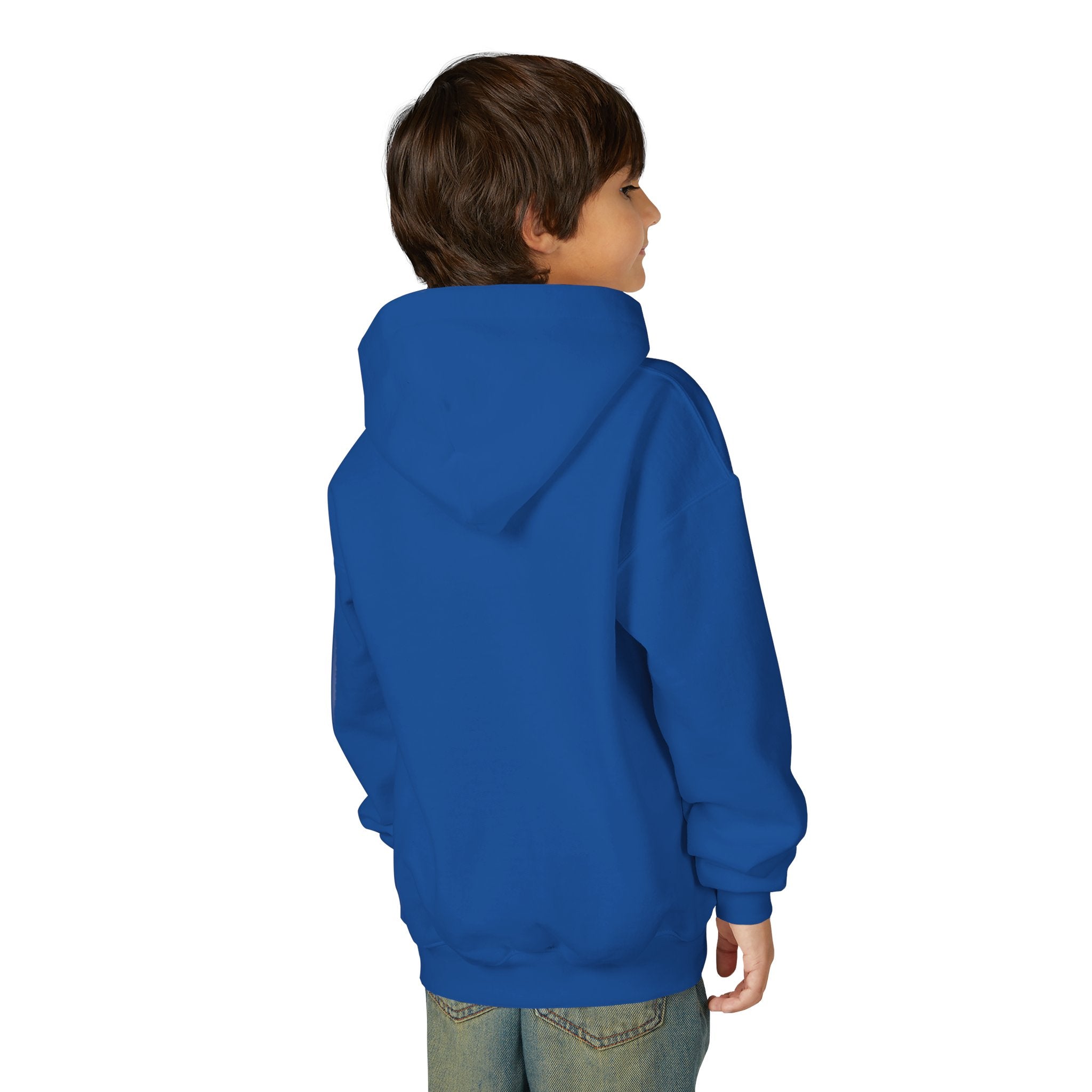 Youth Hoodie — 'Stay Wild, Be Brave' Heart Flame Graphic
