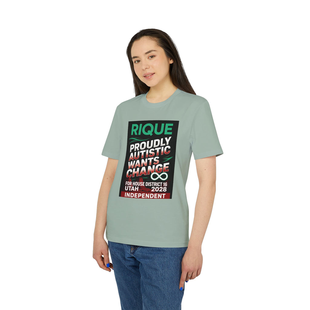 Proudly Autistic Campaign T-Shirt — Rique 2028 House District 16 Independent
