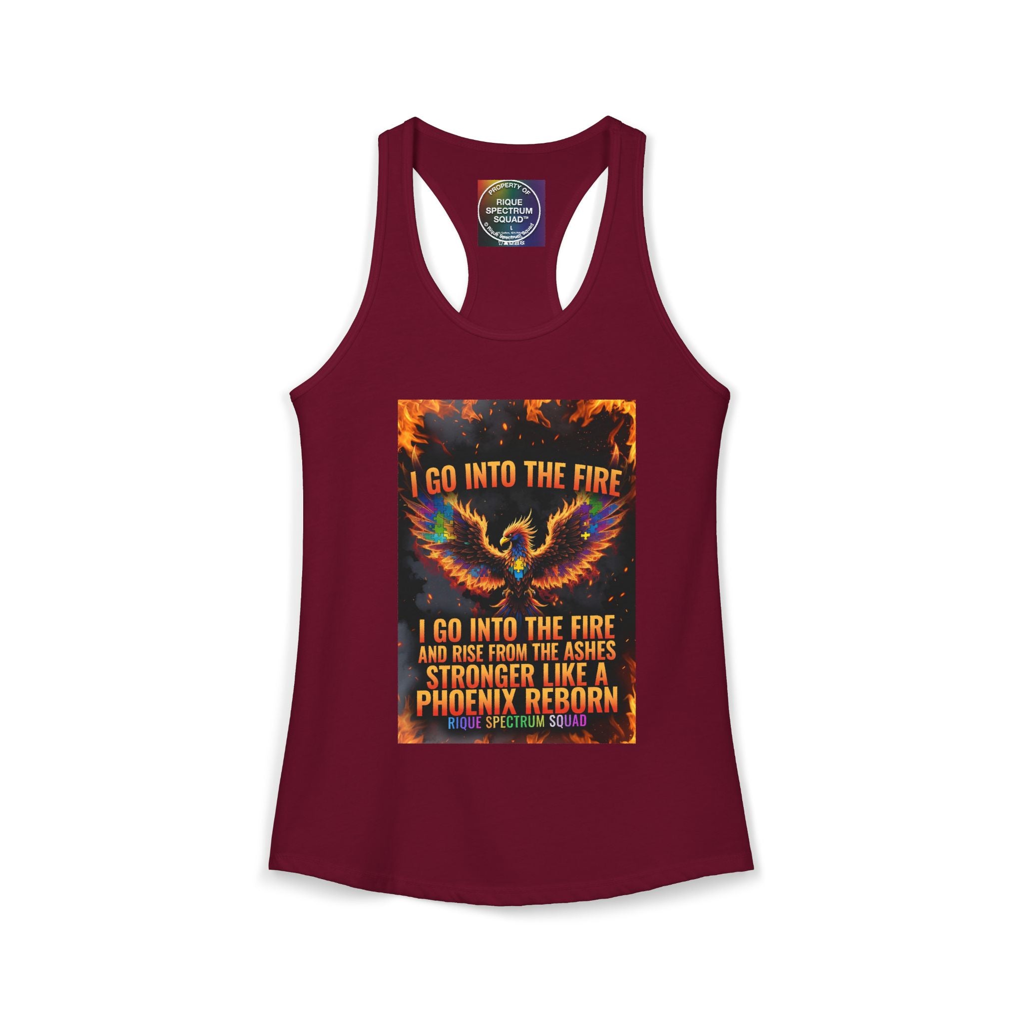 Spectrum Squad Women's Racerback Tank — Autism Pride Slim Fit Edition