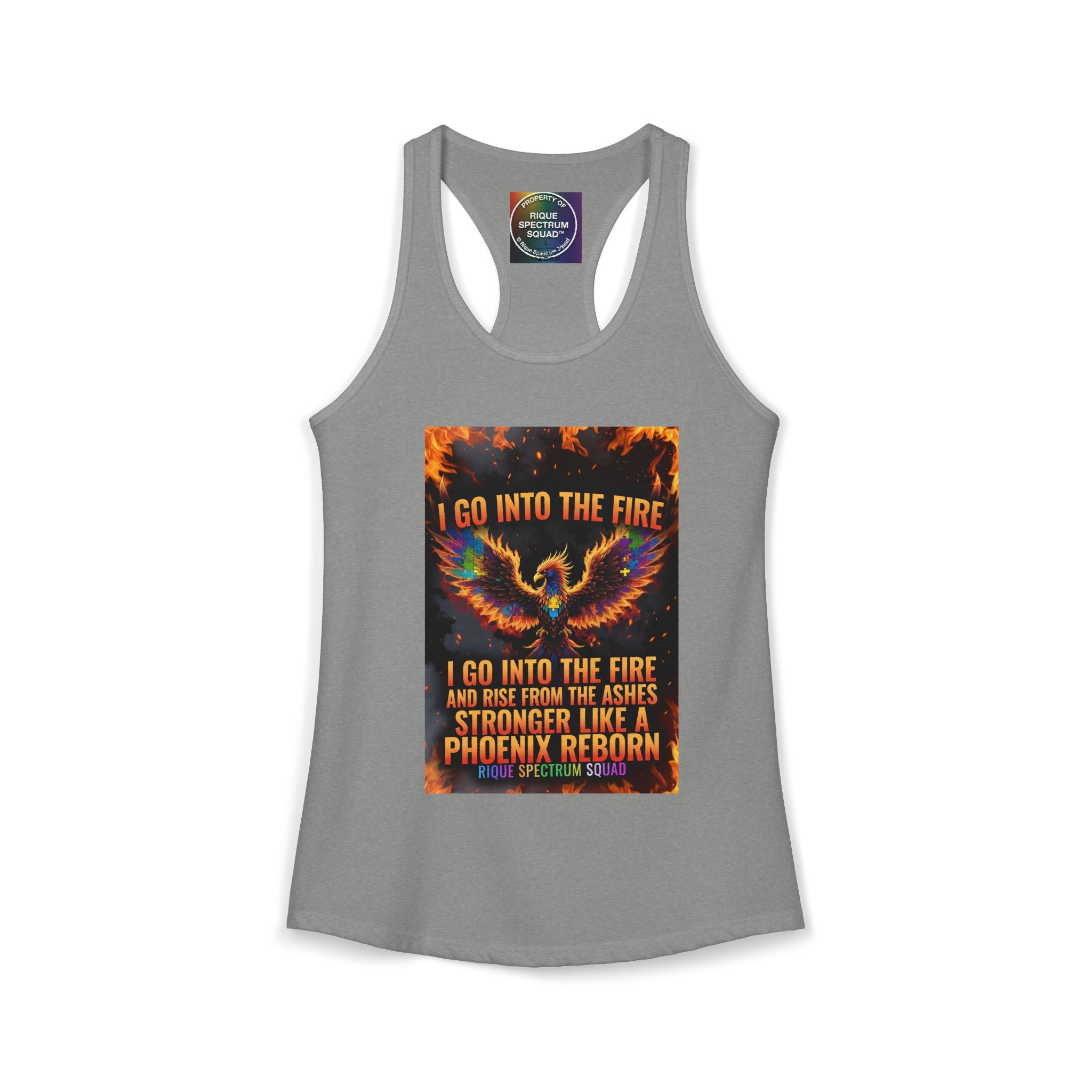 Spectrum Squad Women's Racerback Tank — Autism Pride Slim Fit Edition