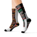 Political Quote Sublimation Socks — 'True' Protest Graphic Crew Socks