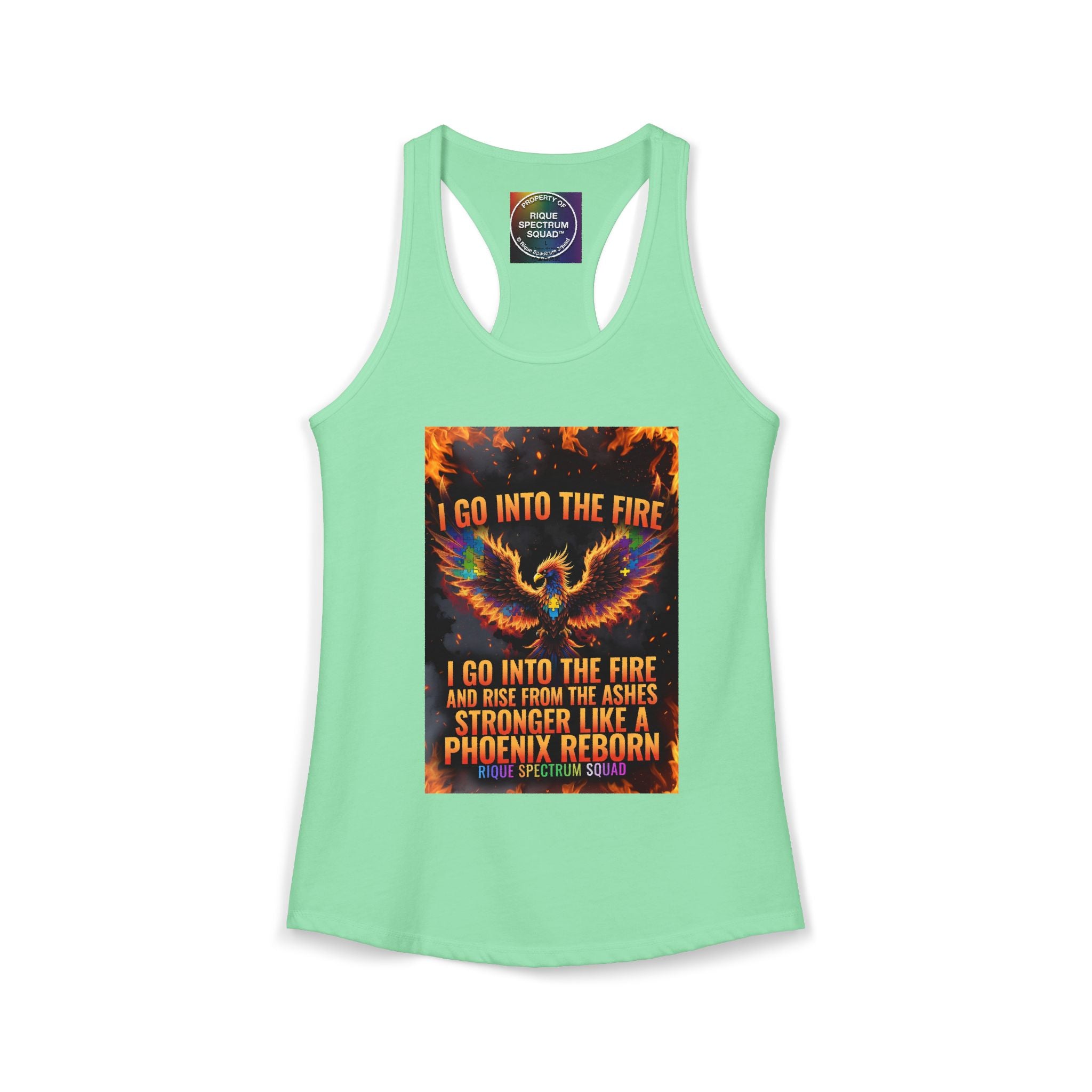 Spectrum Squad Women's Racerback Tank — Autism Pride Slim Fit Edition