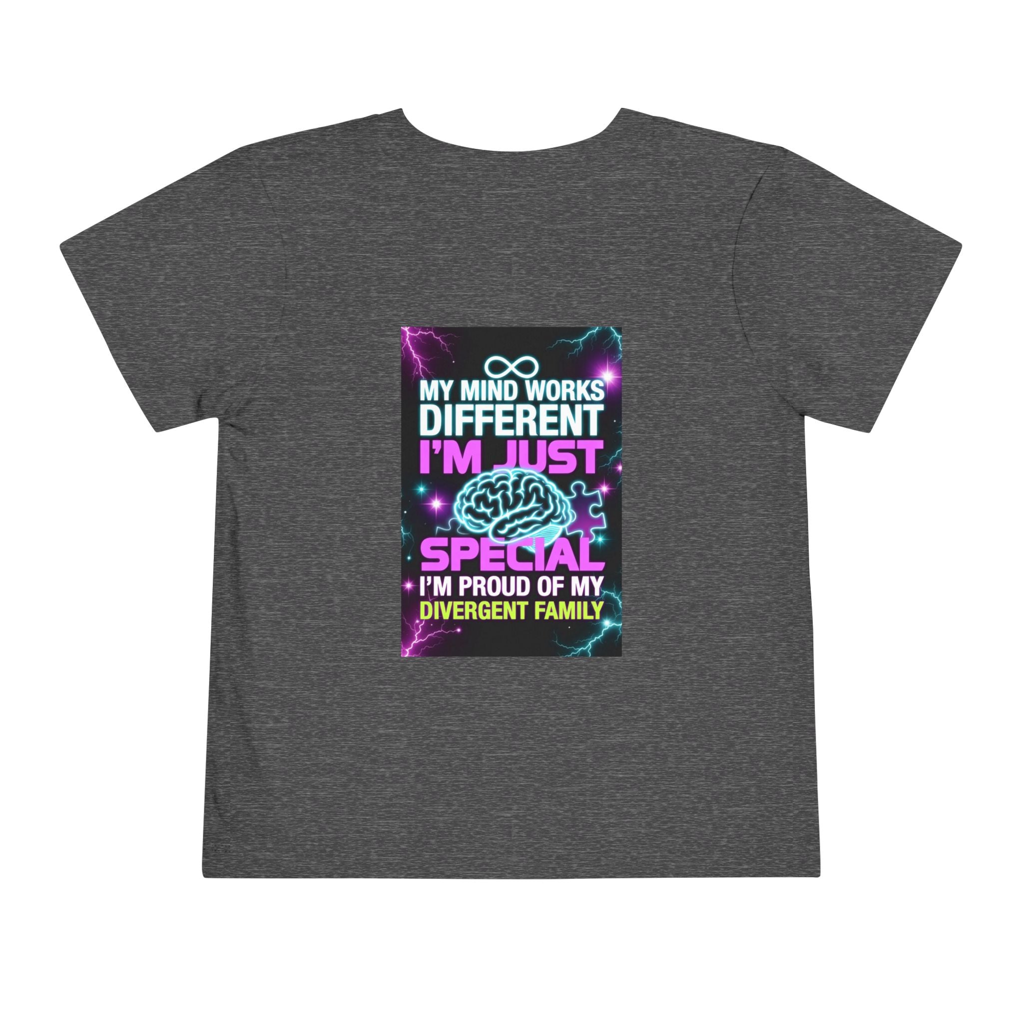Toddler Tee — "My Mind Works Different, I’m Just Special" Autism Proud Kids Shirt