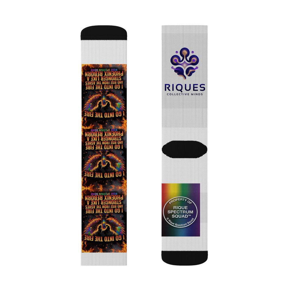 Political Quote Sublimation Socks — 'True' Protest Graphic Crew Socks