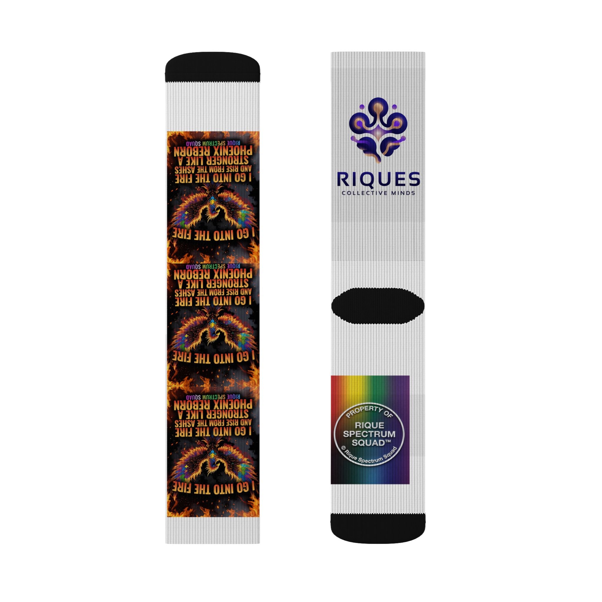 Political Quote Sublimation Socks — 'True' Protest Graphic Crew Socks