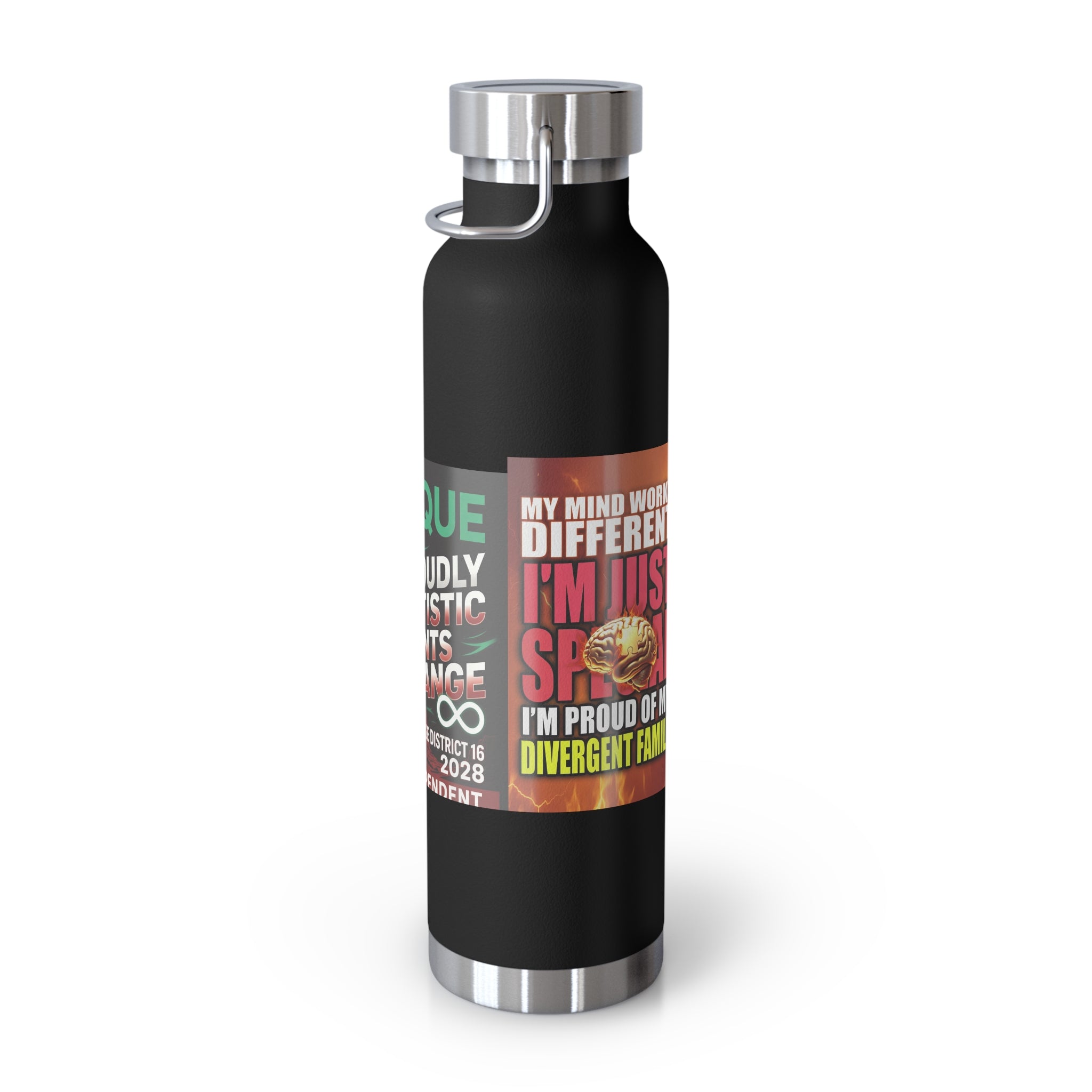 Autism Awareness 22oz Insulated Bottle — Rainbow Multi-Color Collection