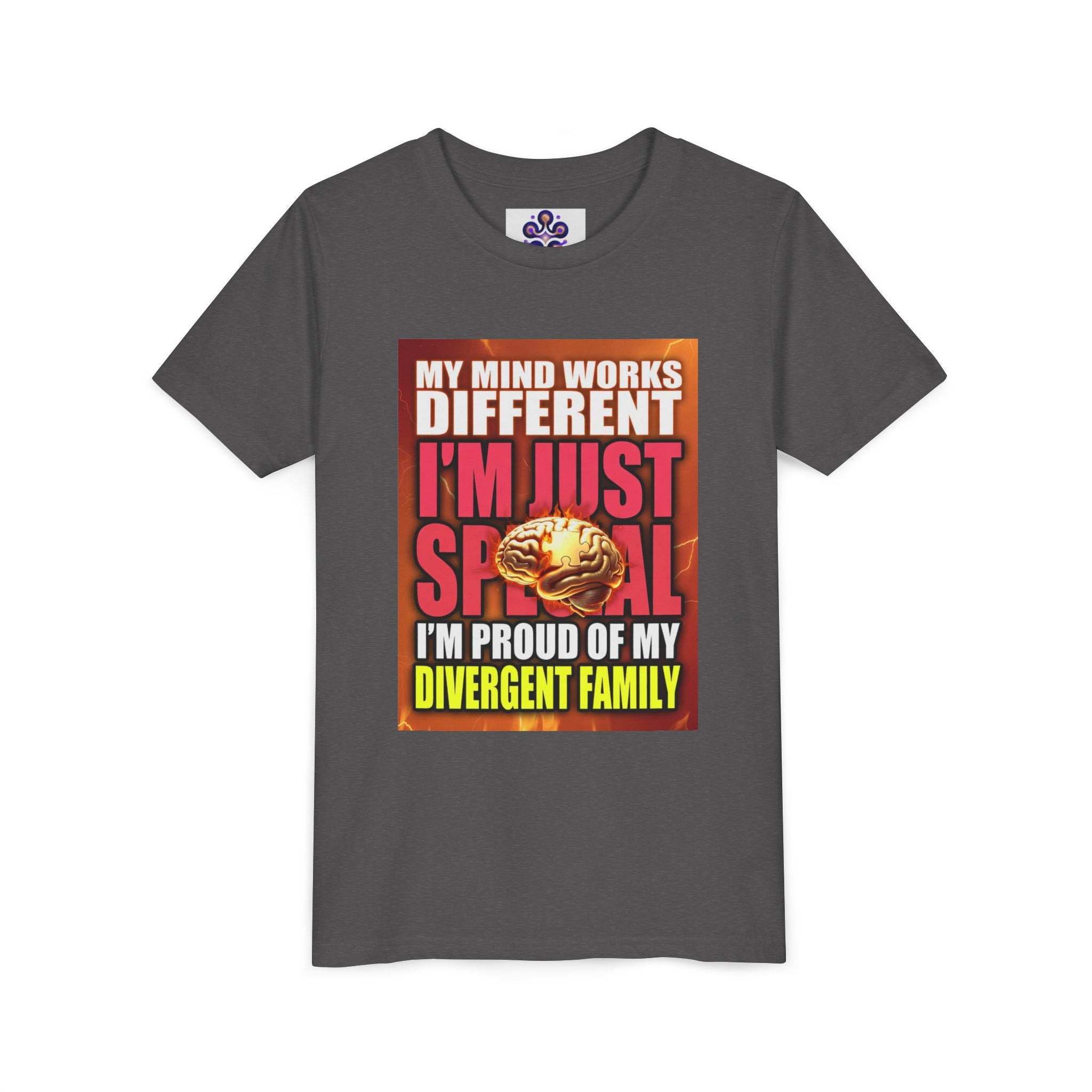 Youth Tee - "My Mind Works Different I'm Just Special" Divergent Family Pride