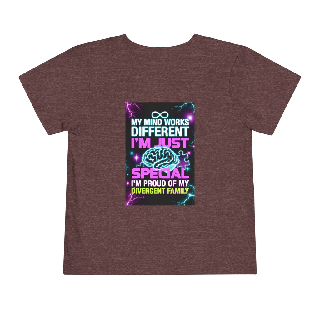 Toddler Tee — "My Mind Works Different, I’m Just Special" Autism Proud Kids Shirt