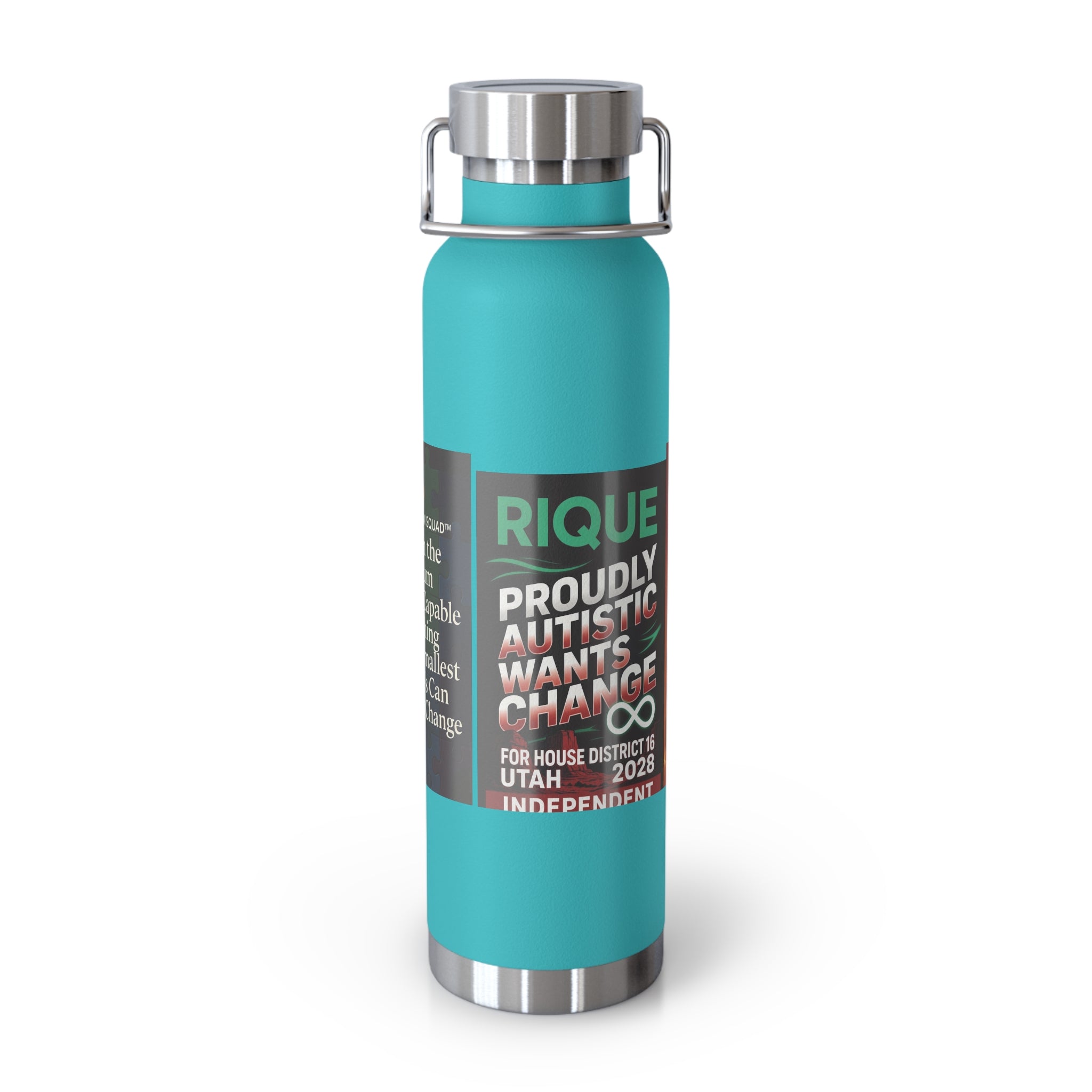 Autism Awareness 22oz Insulated Bottle — Rainbow Multi-Color Collection