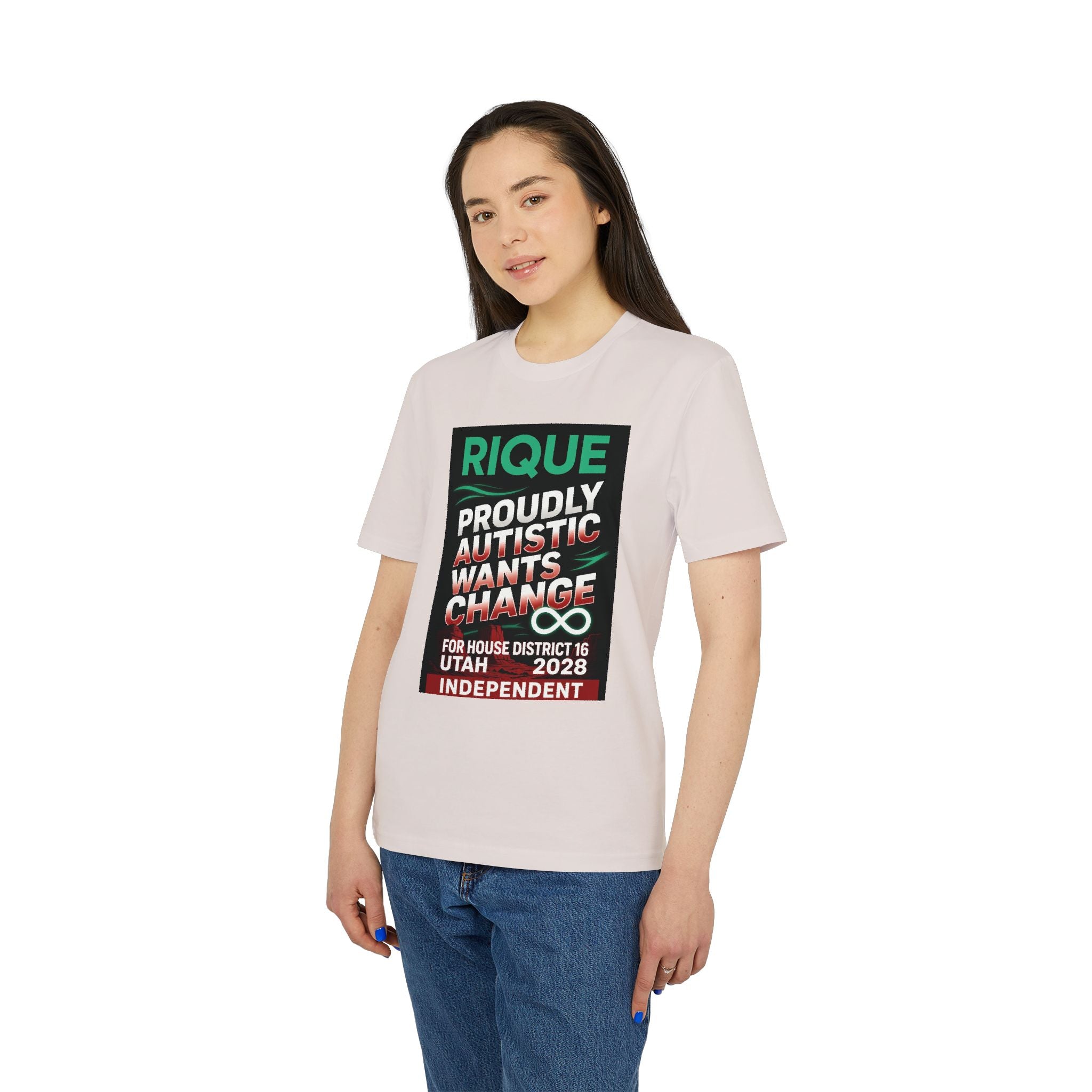 Proudly Autistic Campaign T-Shirt — Rique 2028 House District 16 Independent