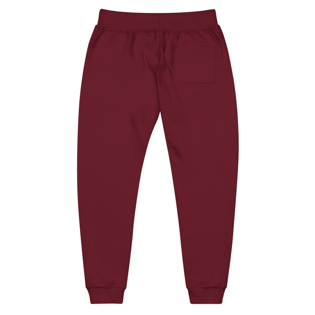 Embroidered Colorblock QR Joggers — Casual Fleece Sweatpants