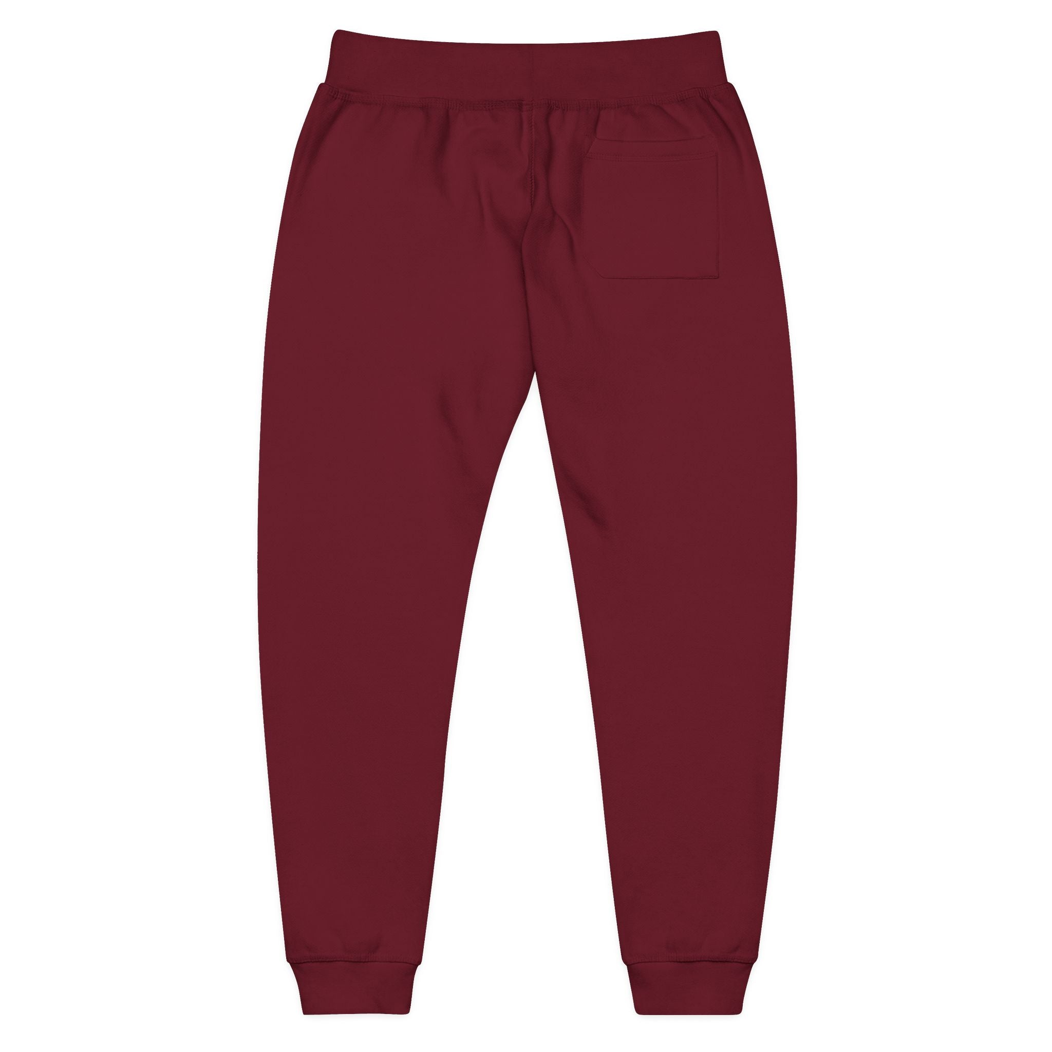 Embroidered Colorblock QR Joggers — Casual Fleece Sweatpants