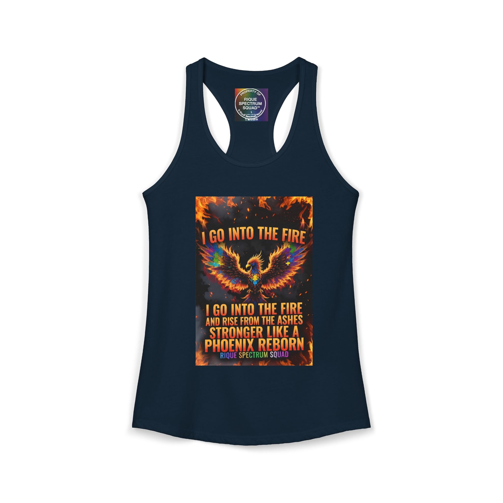 Spectrum Squad Women's Racerback Tank — Autism Pride Slim Fit Edition