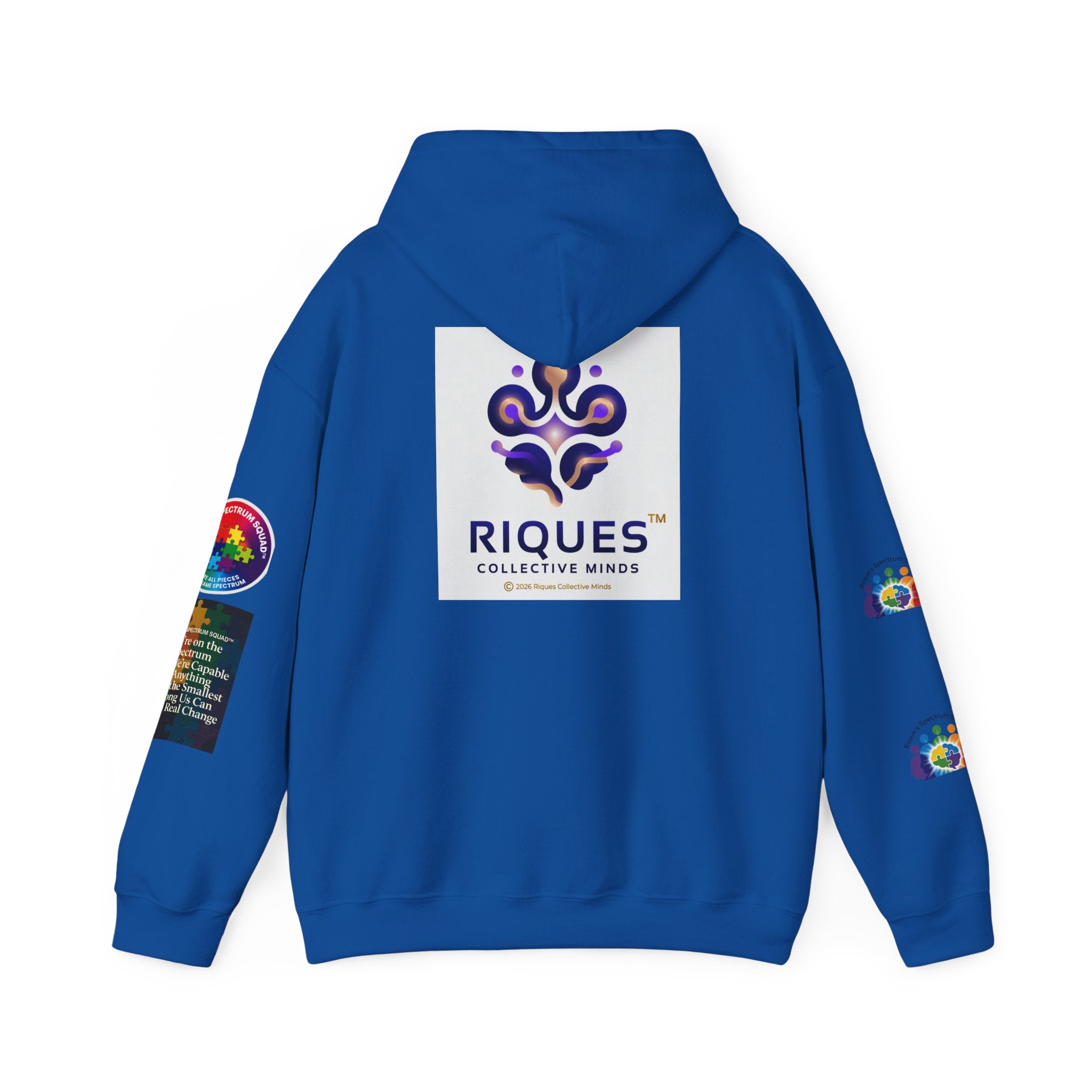 Spectrum Squad Hoodie — Riques Collective Minds Rainbow Logo Sweatshirt