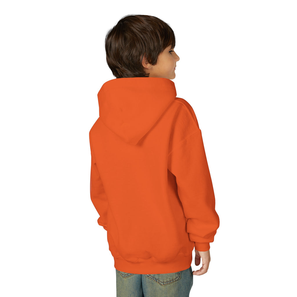 Youth Hoodie — 'Stay Wild, Be Brave' Heart Flame Graphic