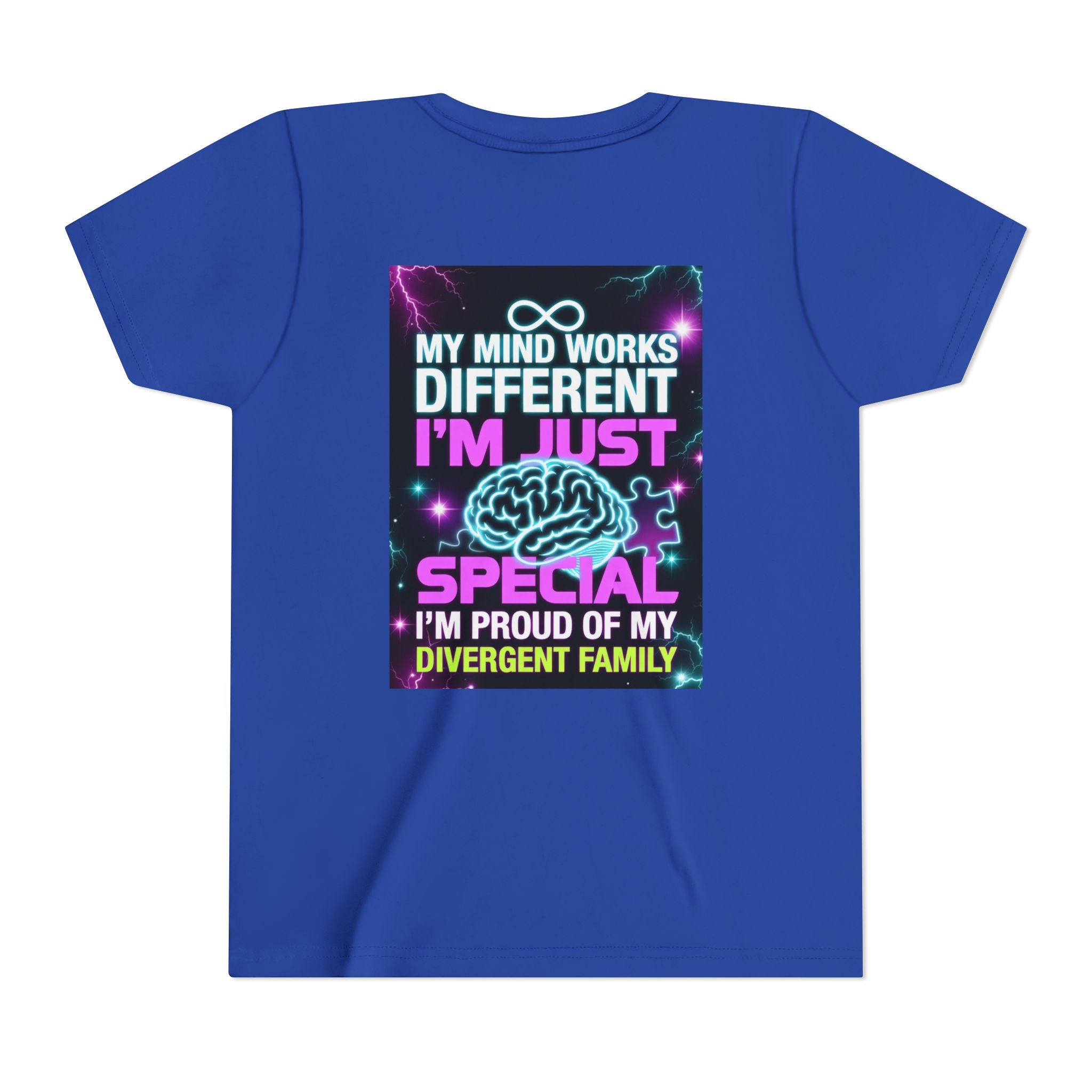 Youth Tee - "My Mind Works Different I'm Just Special" Divergent Family Pride