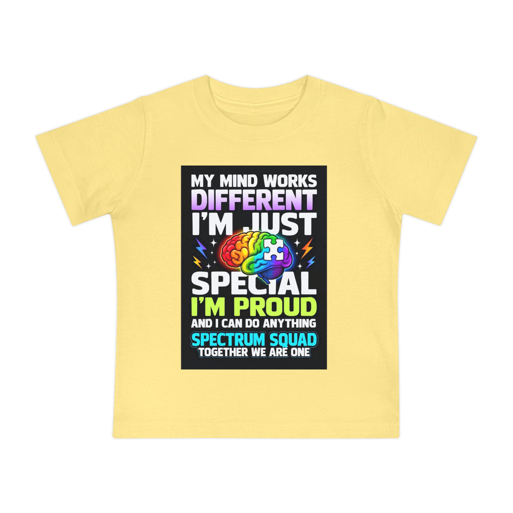 Autism Pride Baby Tee - "My Mind Works Different" Spectrum Squad Short Sleeve