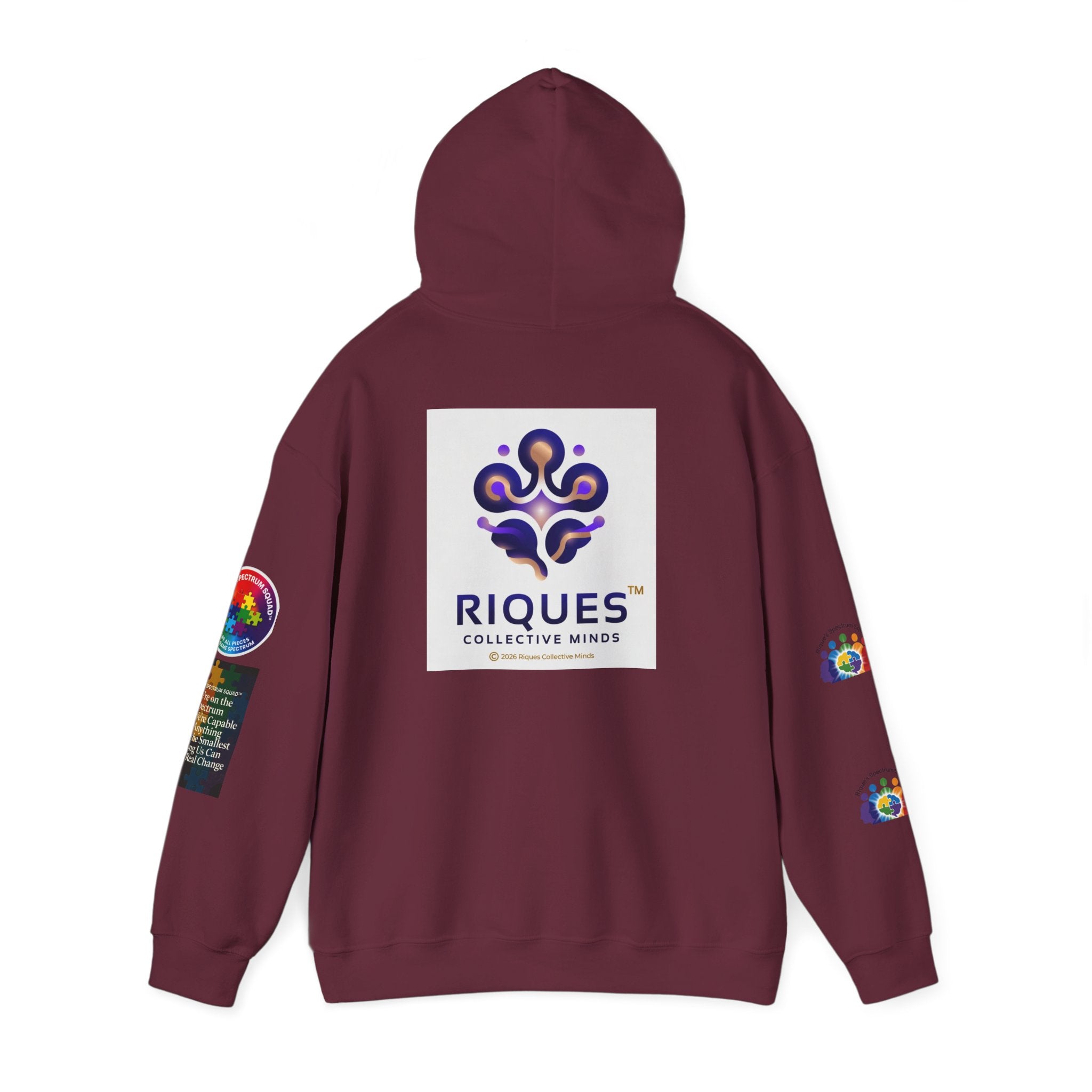 Spectrum Squad Hoodie — Riques Collective Minds Rainbow Logo Sweatshirt