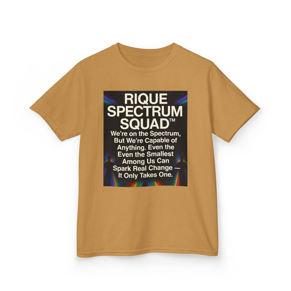 Kids Spectrum Squad Tee — "I Go Into The Fire" Phoenix Resilience Shirt