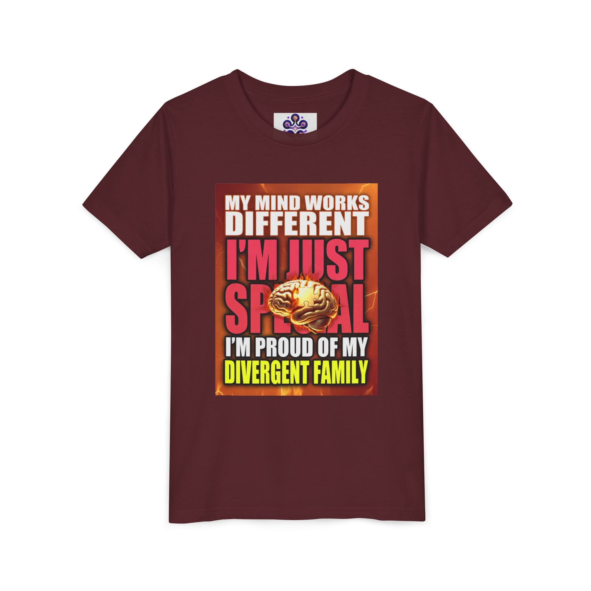 Youth Tee - "My Mind Works Different I'm Just Special" Divergent Family Pride