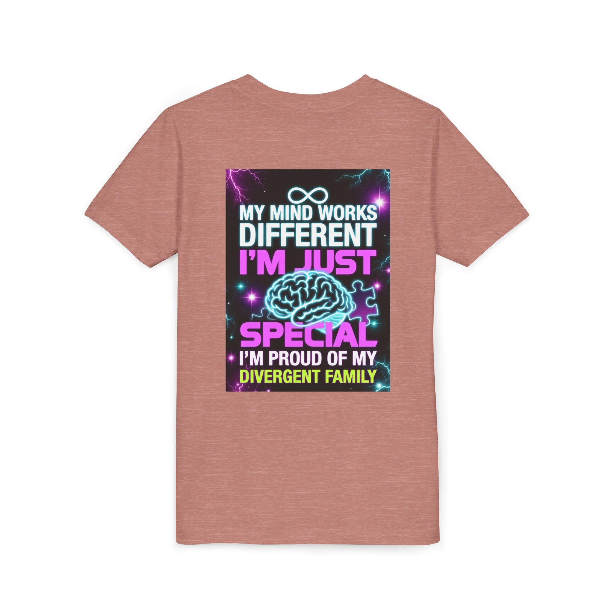 Youth Tee - "My Mind Works Different I'm Just Special" Divergent Family Pride