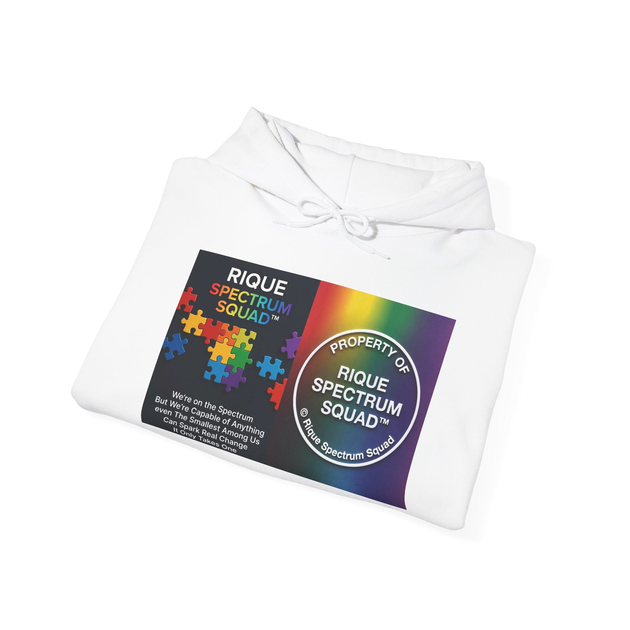 Spectrum Squad Hoodie — Riques Collective Minds Rainbow Logo Sweatshirt