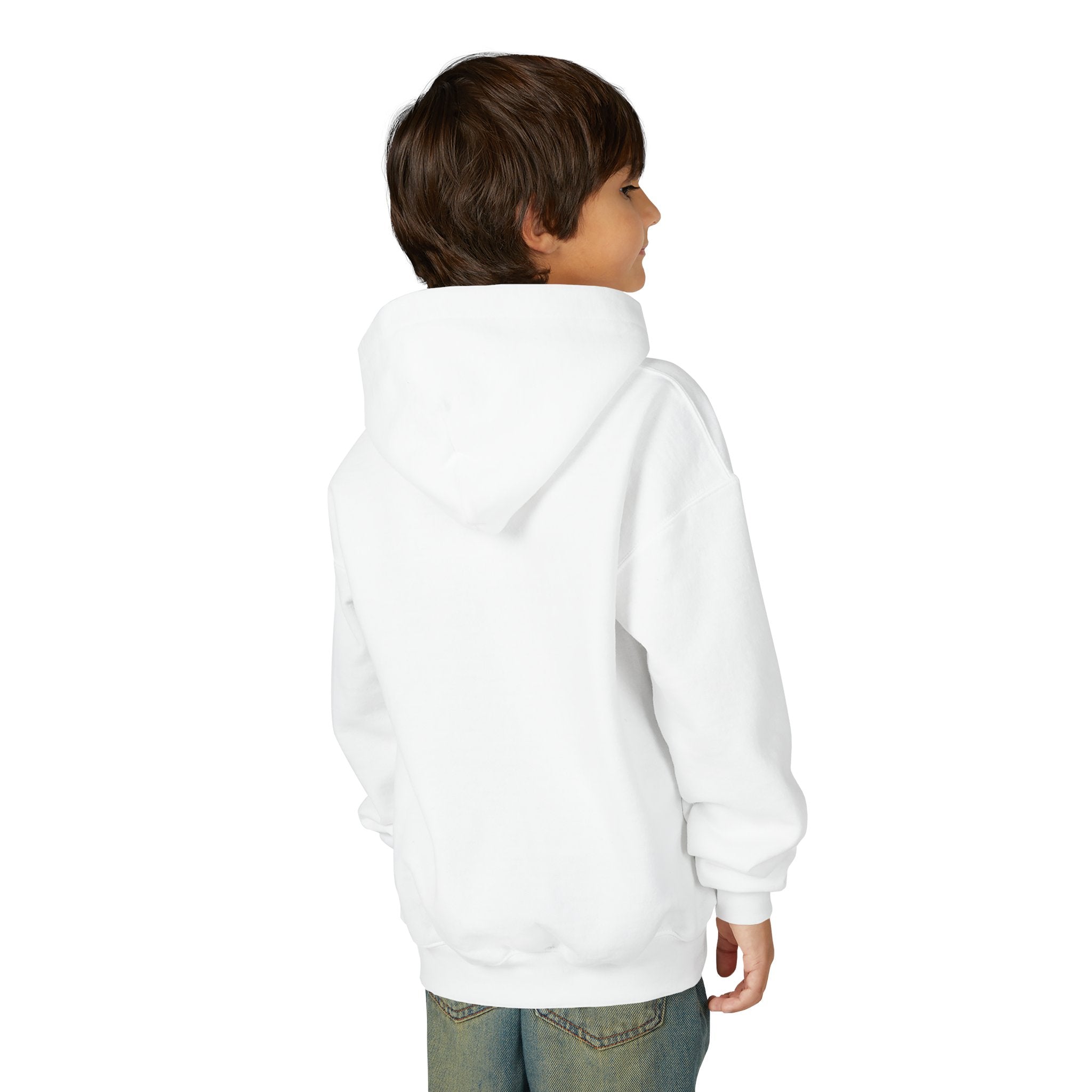 Youth Hoodie — 'Stay Wild, Be Brave' Heart Flame Graphic