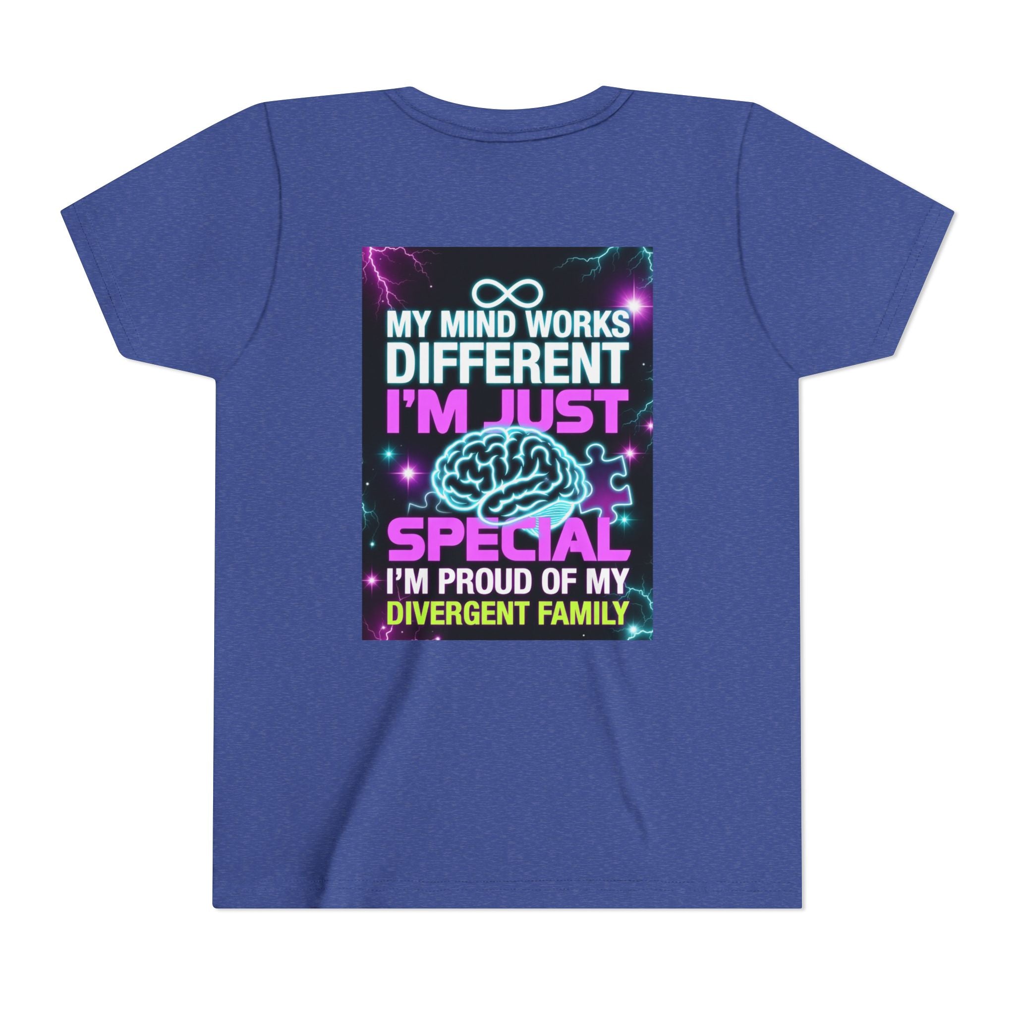 Youth Tee - "My Mind Works Different I'm Just Special" Divergent Family Pride
