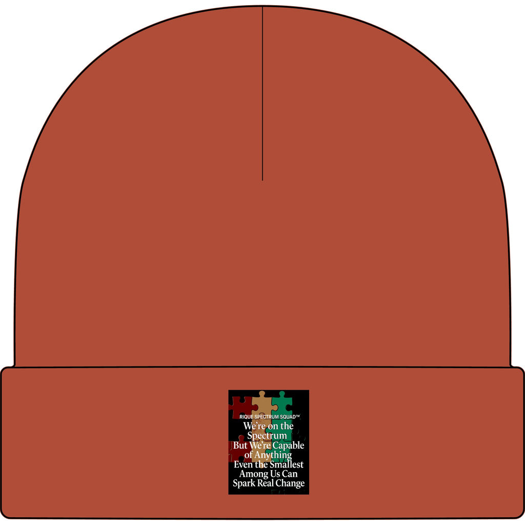 Autism Awareness Cuff Beanie — Puzzle Heart 'Smallest Acts Spark Real Change'