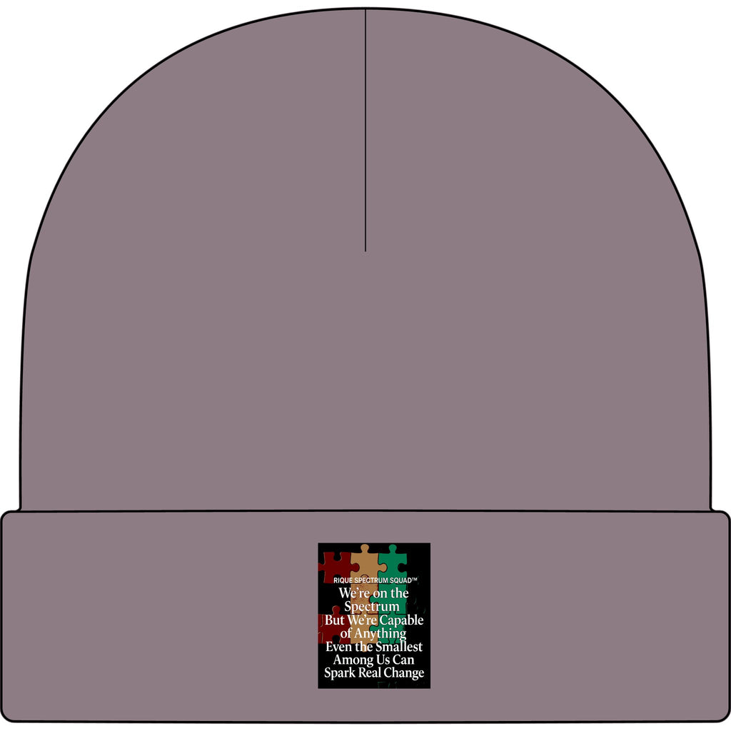 Autism Awareness Cuff Beanie — Puzzle Heart 'Smallest Acts Spark Real Change'