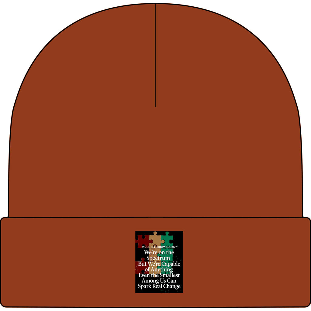 Autism Awareness Cuff Beanie — Puzzle Heart 'Smallest Acts Spark Real Change'