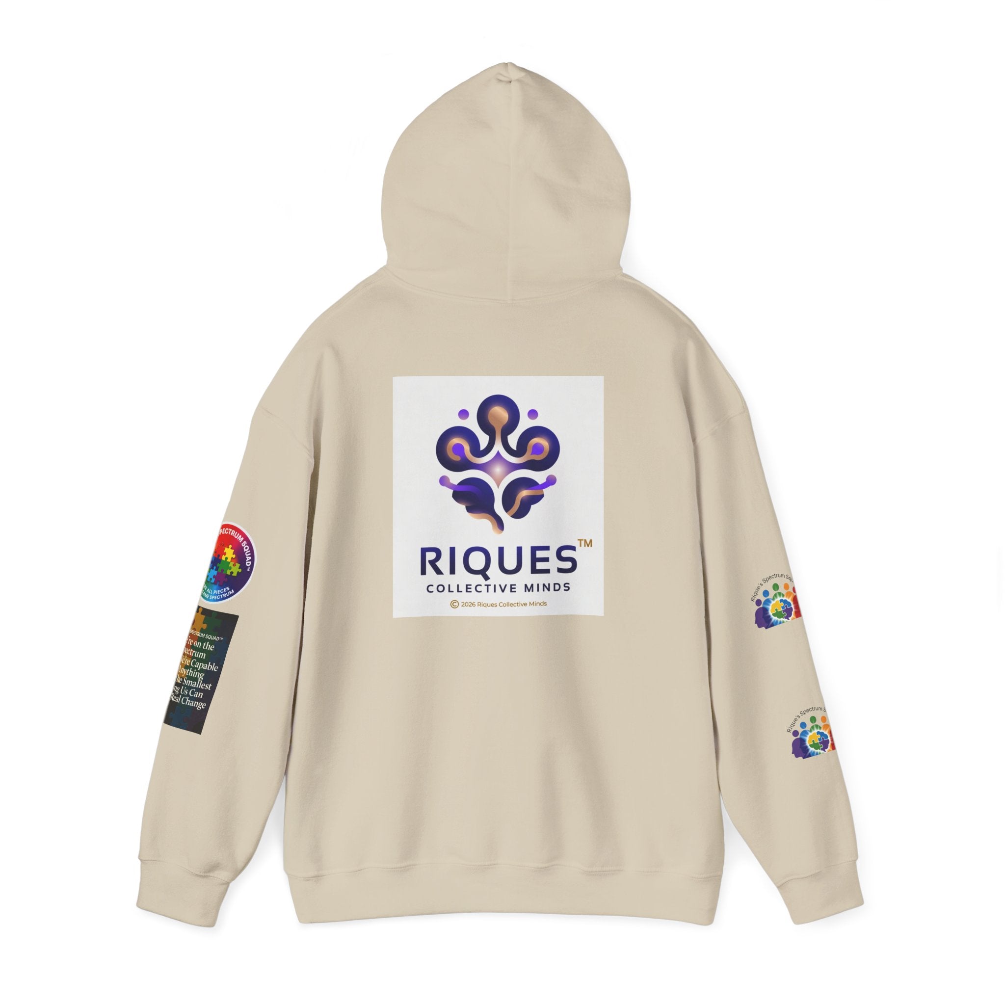Spectrum Squad Hoodie — Riques Collective Minds Rainbow Logo Sweatshirt