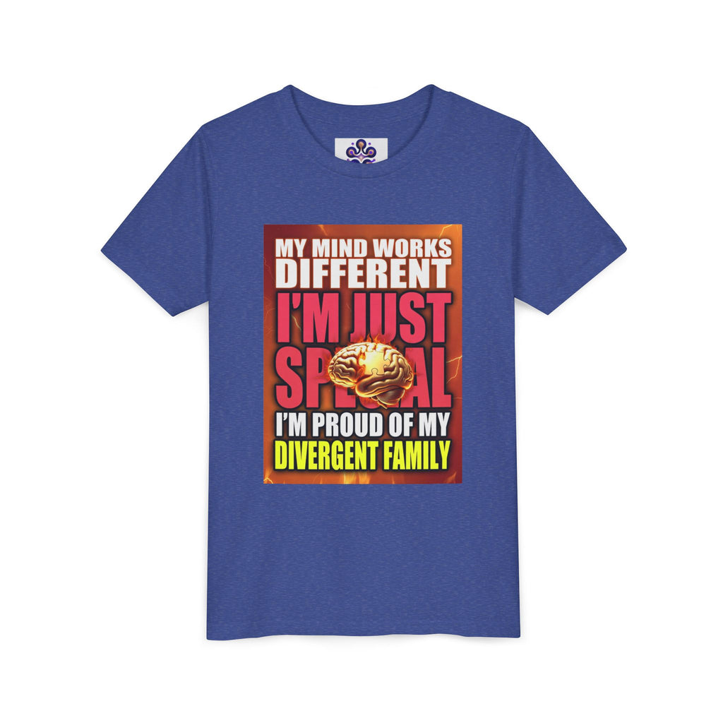 Youth Tee - "My Mind Works Different I'm Just Special" Divergent Family Pride