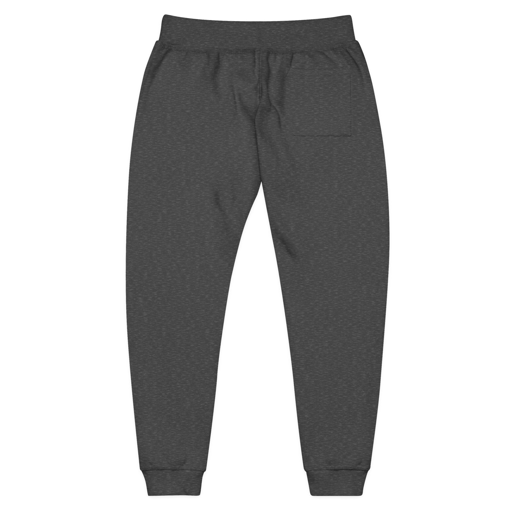 Embroidered Colorblock QR Joggers — Casual Fleece Sweatpants