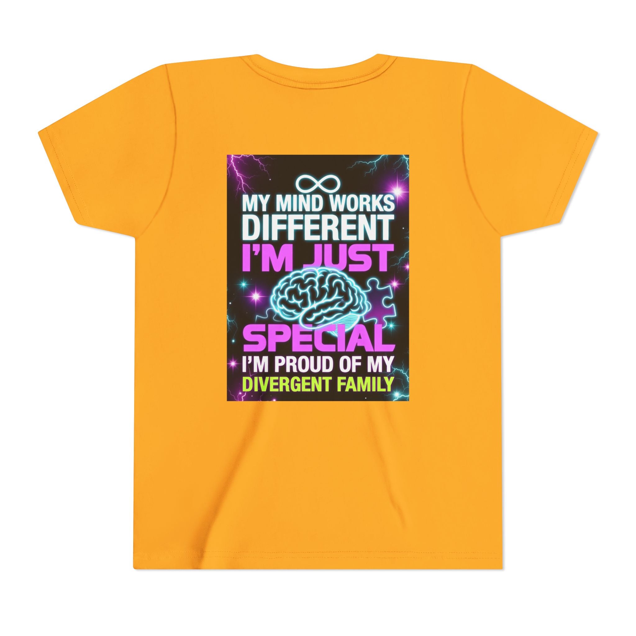 Youth Tee - "My Mind Works Different I'm Just Special" Divergent Family Pride